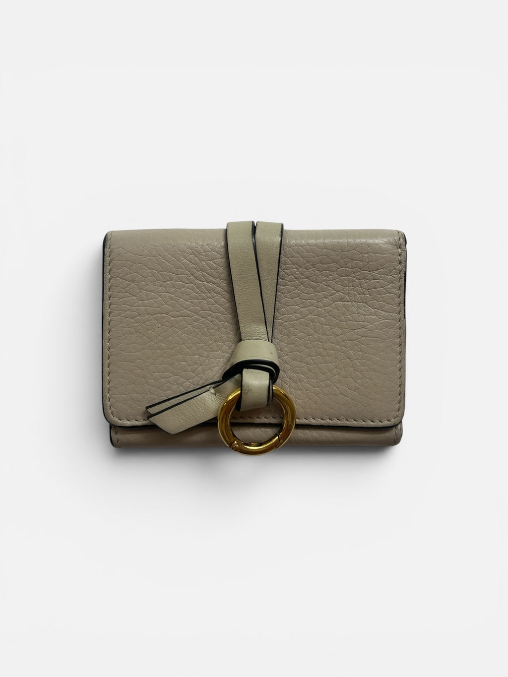 Chloé Alphabet Trifold Wallet in Cement Beige