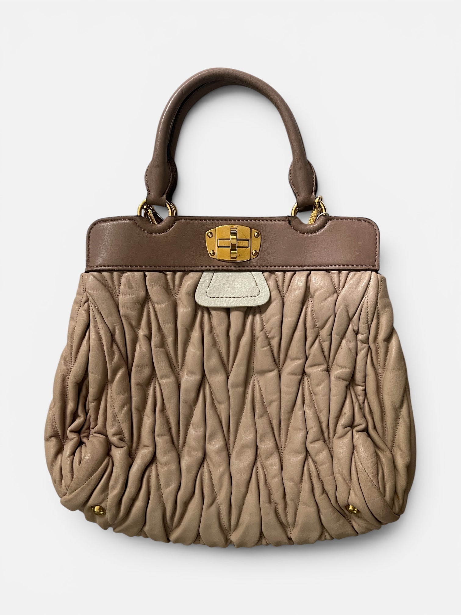 Miu Miu Matelassé Nappa Leather Satchel