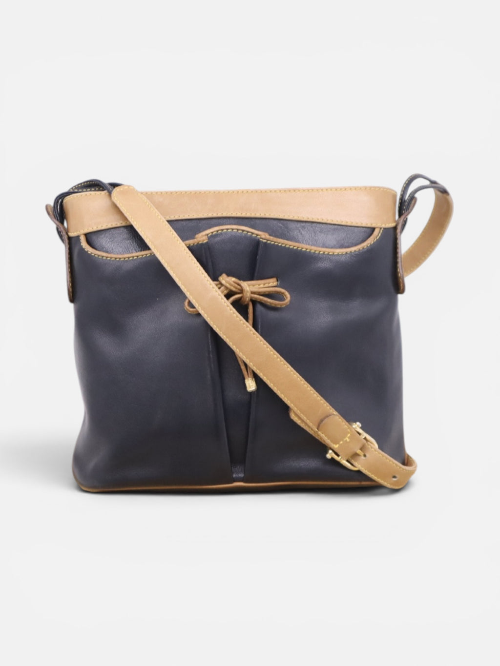 CELINE Bicolor Navy Shoulder Bag