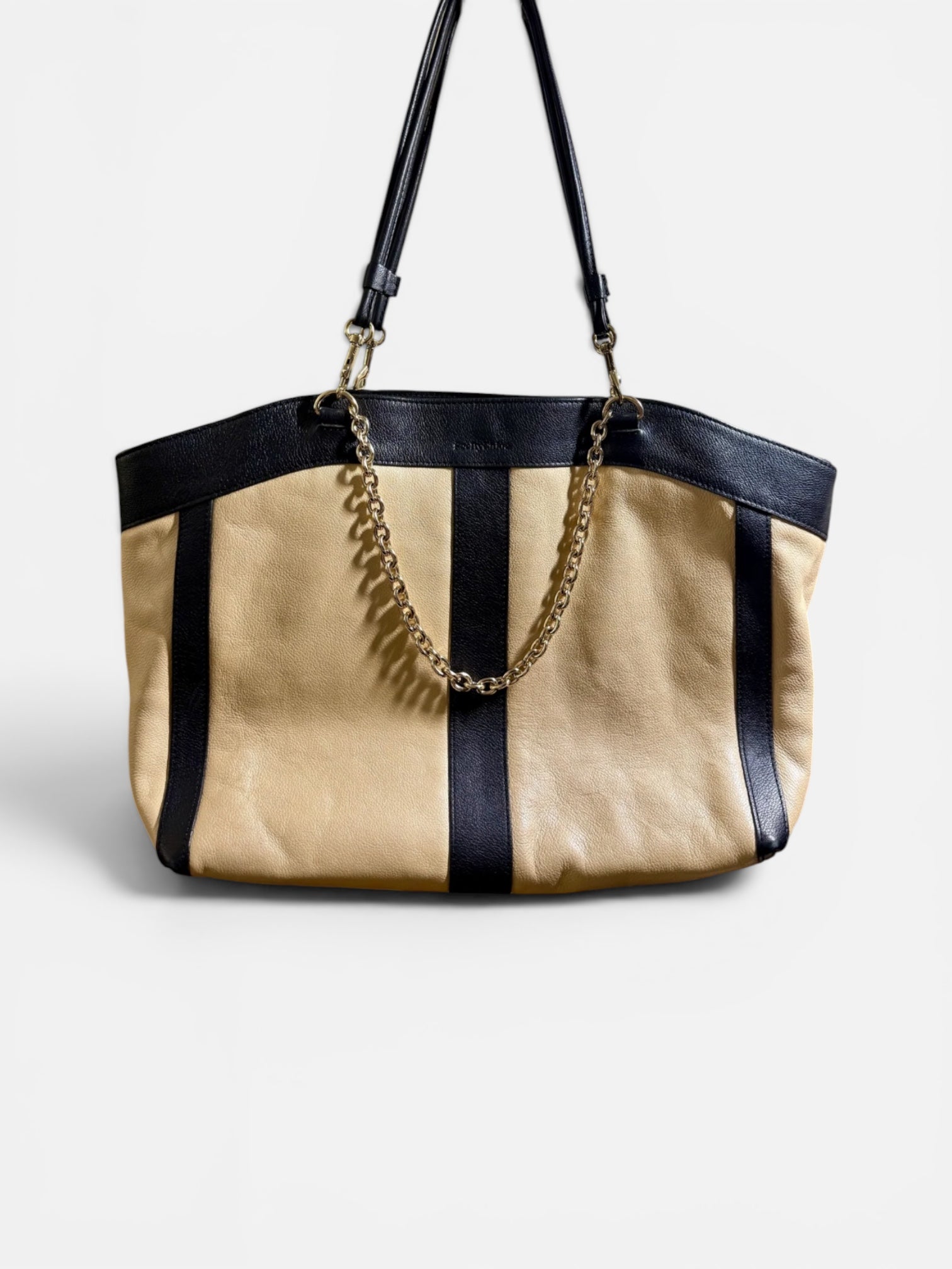 See by Chloe Two-Tone Leather Chain Tote