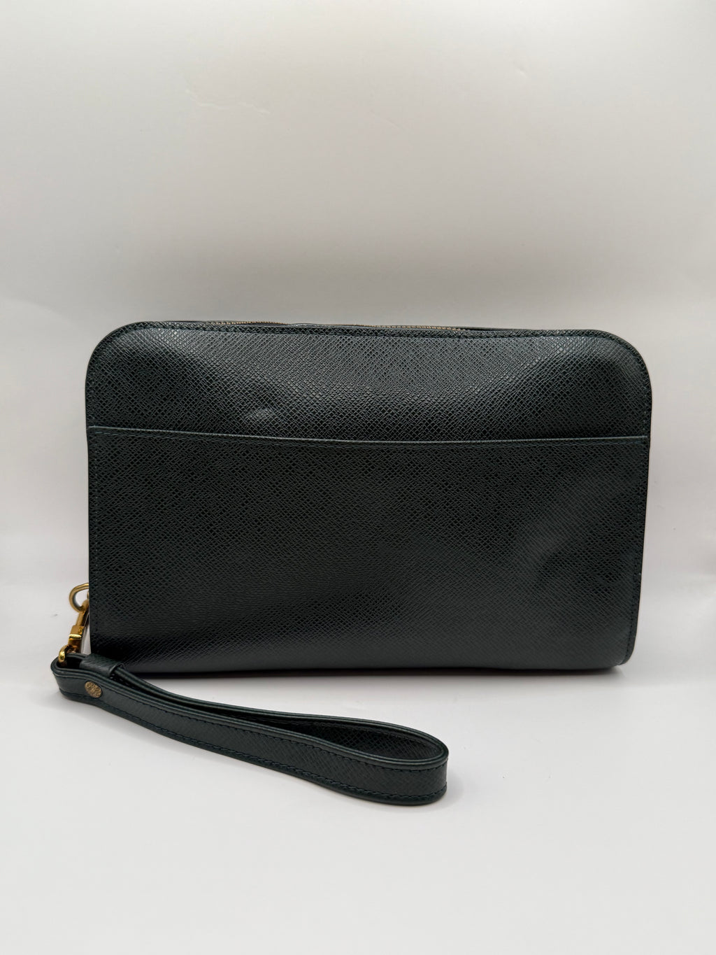 Louis Vuitton Taiga Green Baikal Clutch Wristlet