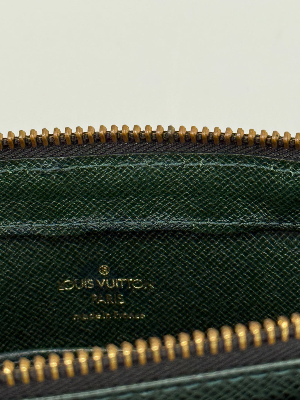 Louis Vuitton Taiga Green Baikal Clutch Wristlet