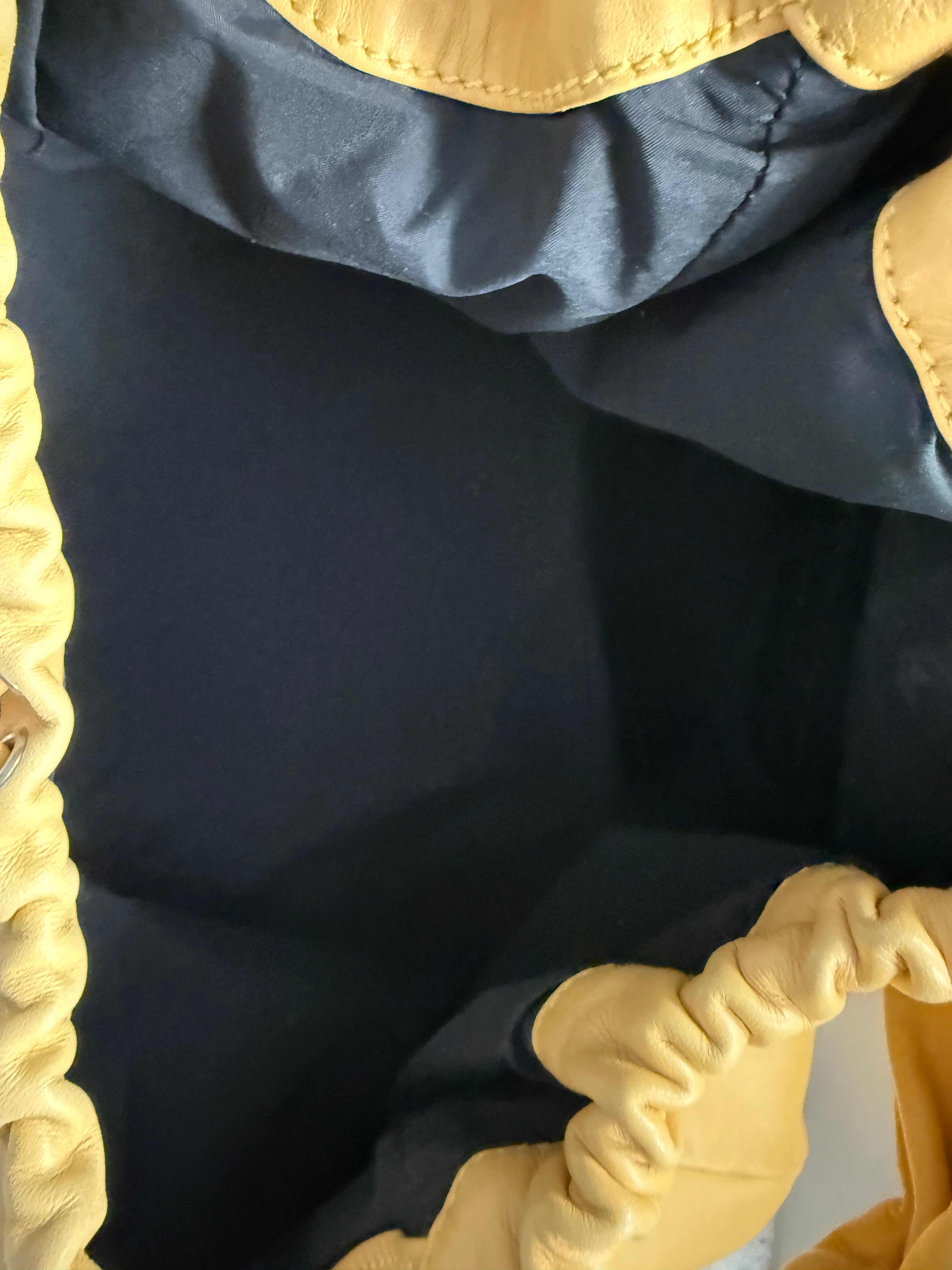 Ferragamo Yellow Leather Hobo Bag