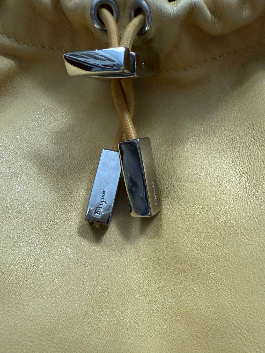 Ferragamo Yellow Leather Hobo Bag