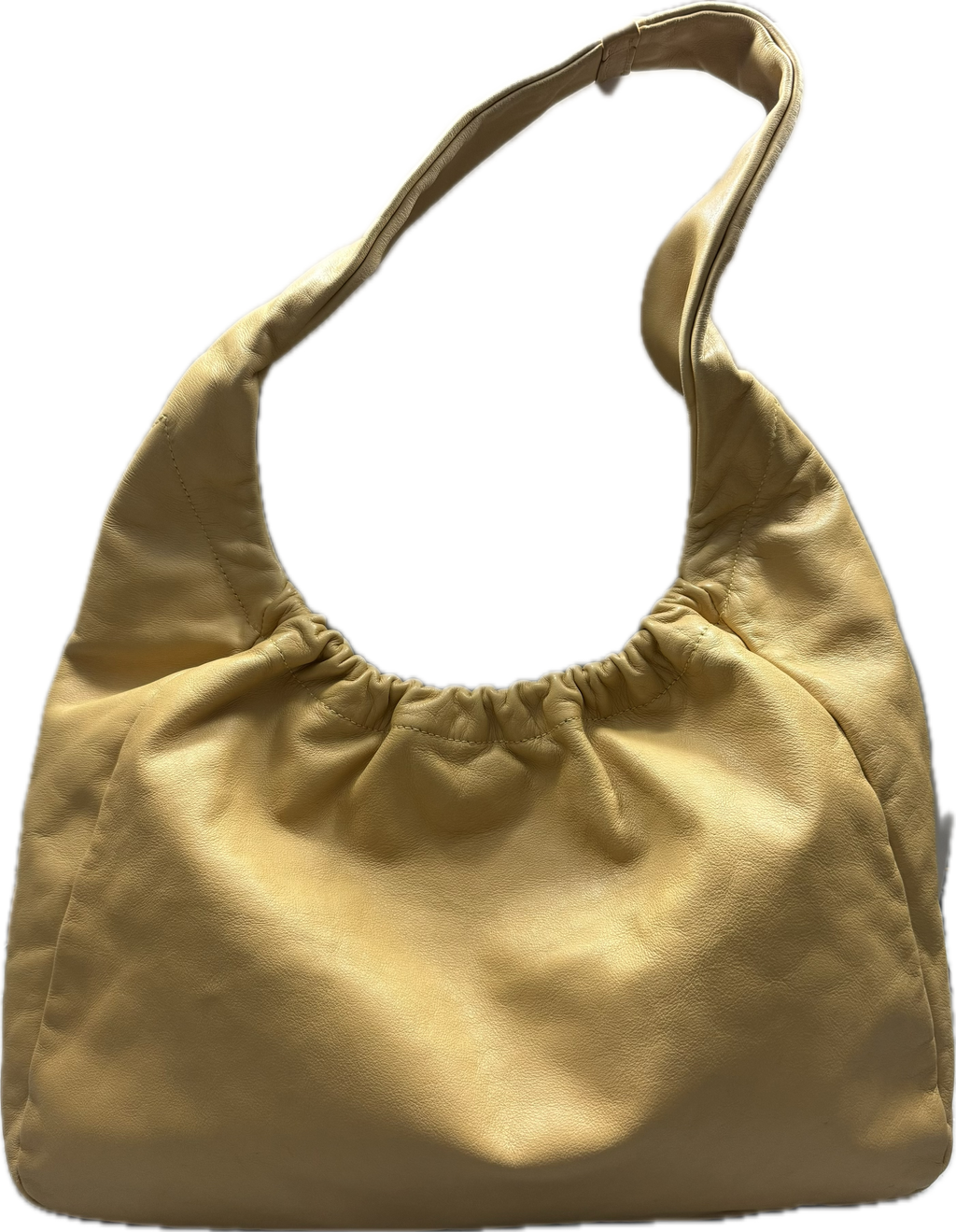 Ferragamo Yellow Leather Hobo Bag