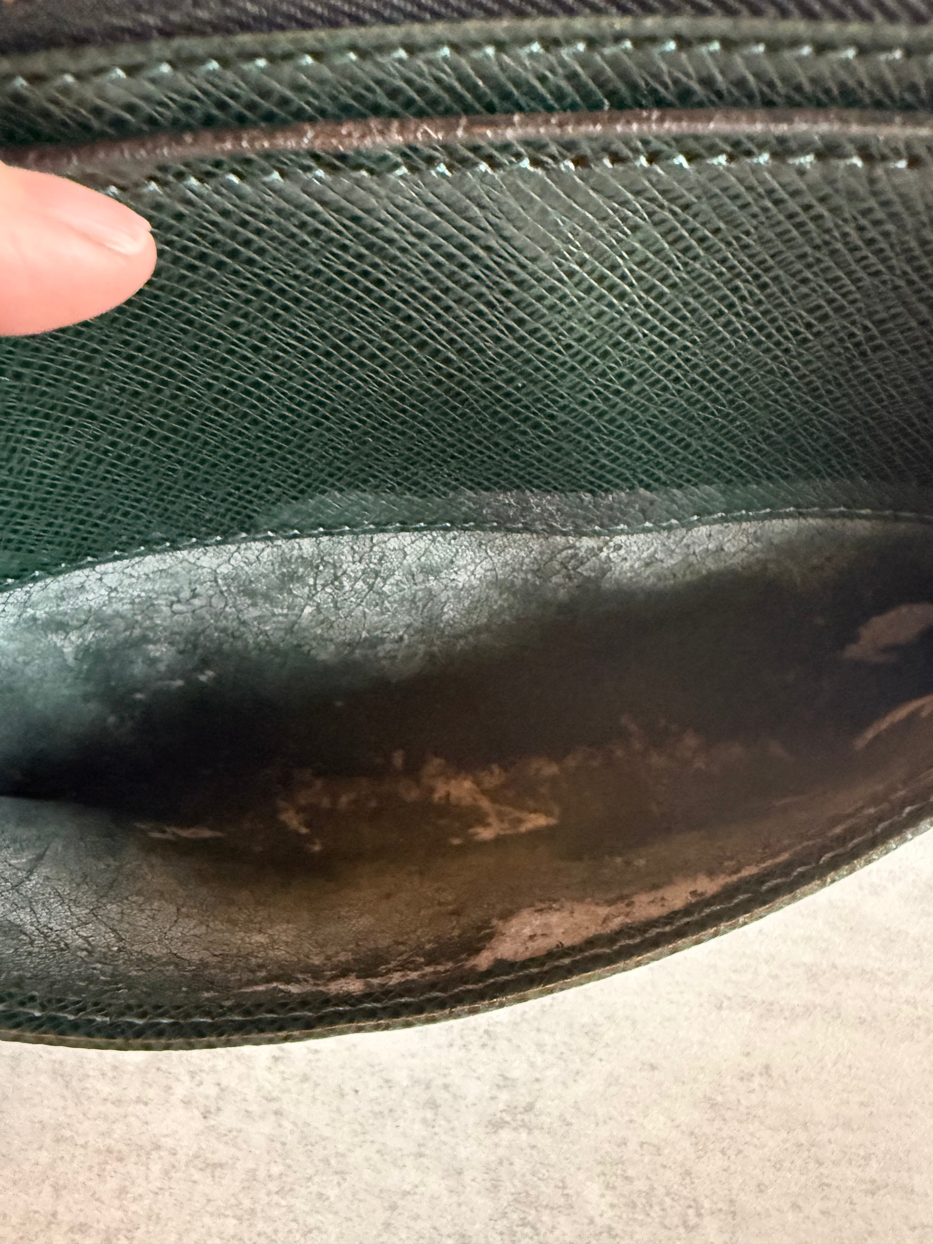 Louis Vuitton Taiga Green Baikal Clutch Wristlet