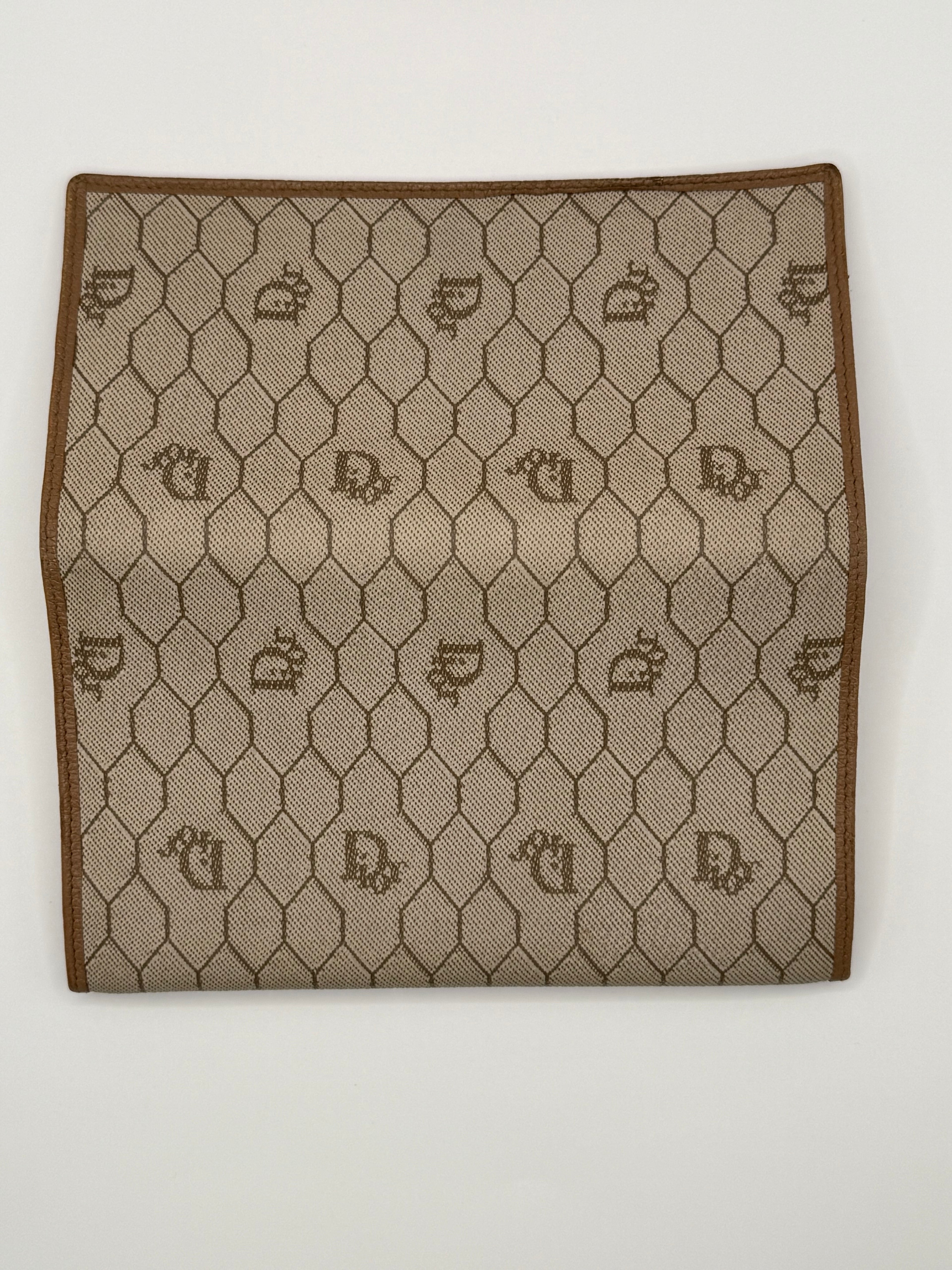 Christian Dior Vintage Honeycomb Long Wallet