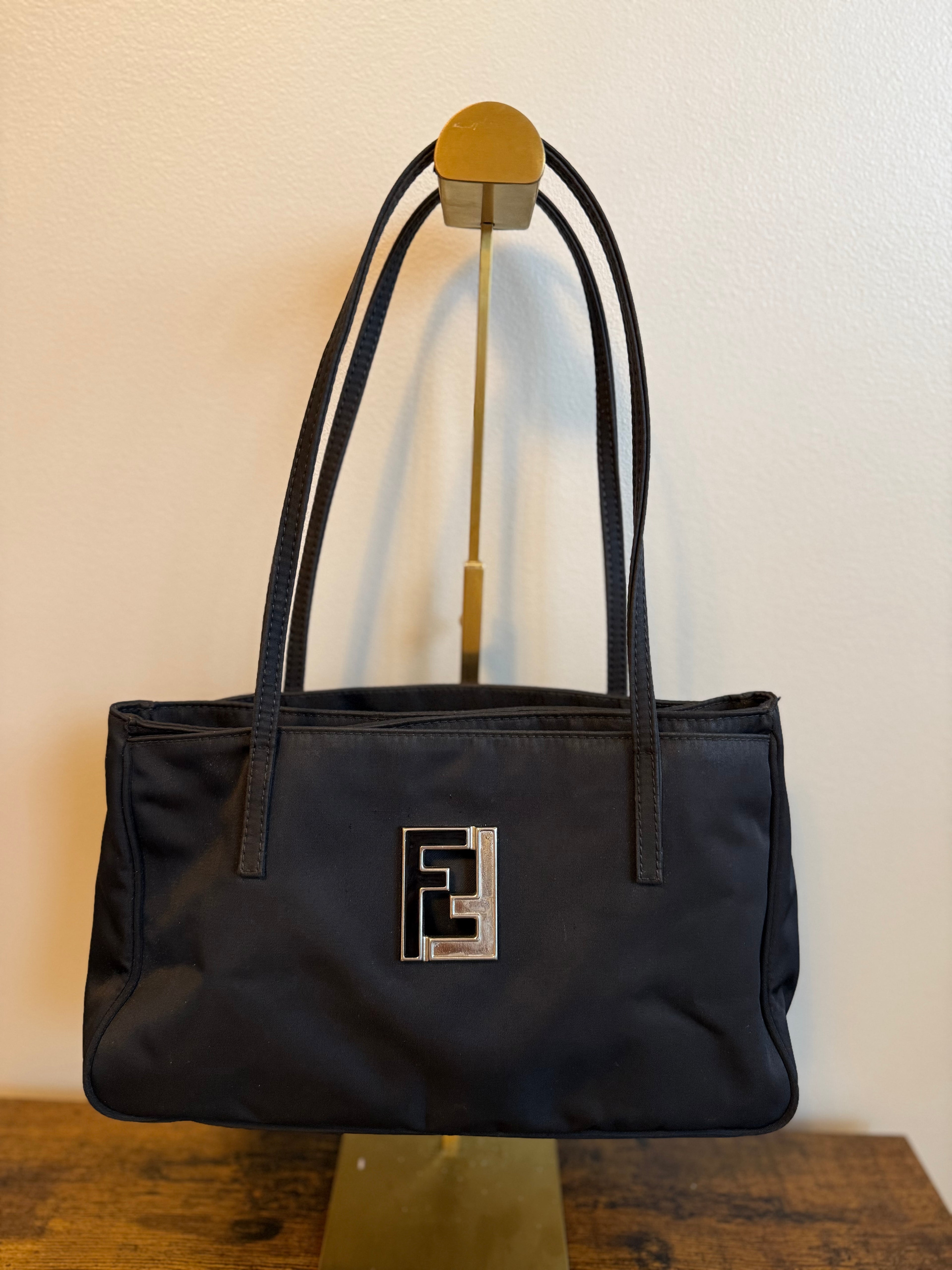 Fendi Black Nylon Shoulder Bag