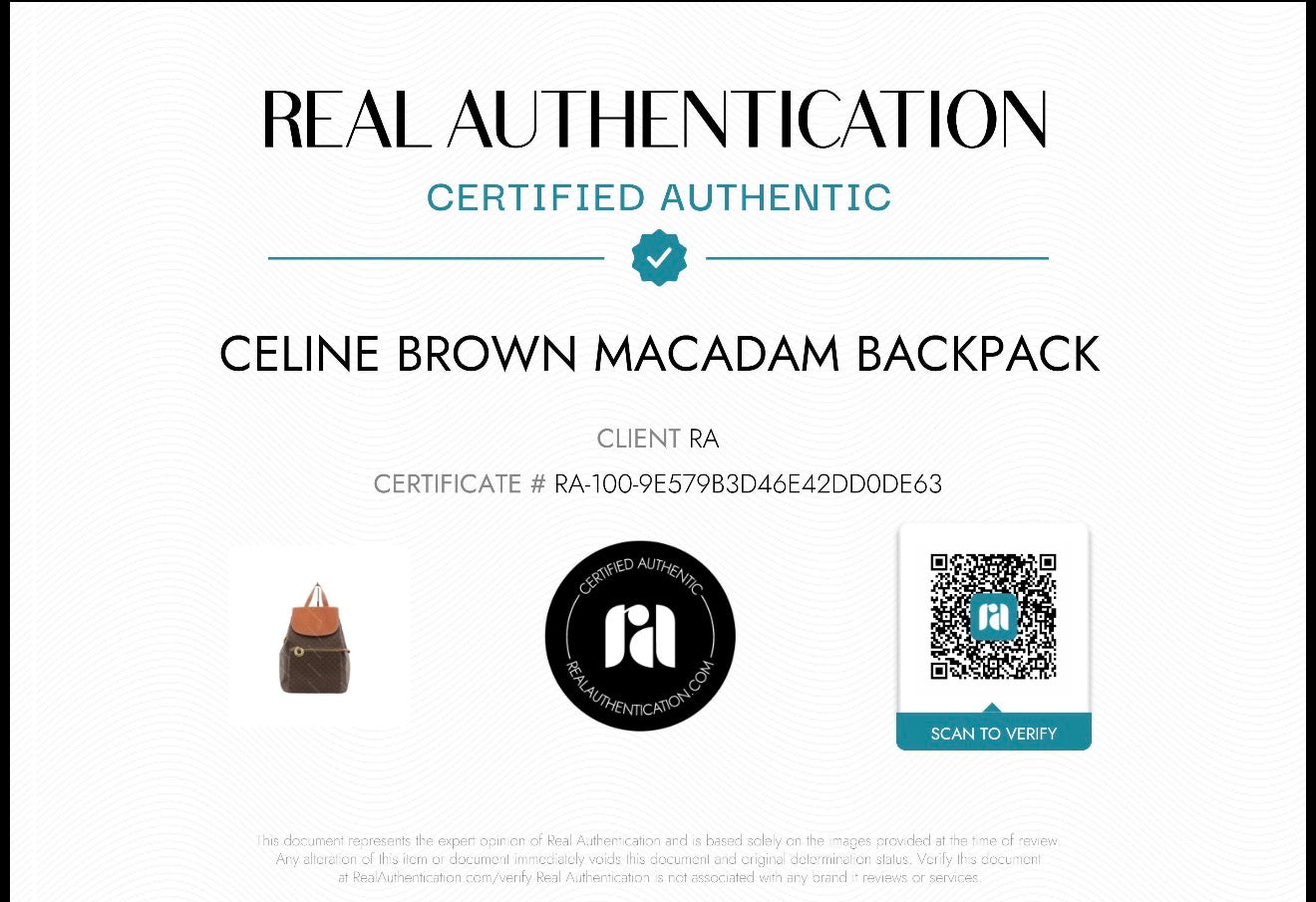 Céline Vintage Macadam Backpack