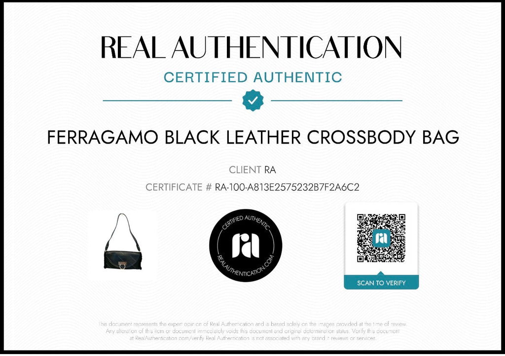 Salvatore Ferragamo Black Shearling & Leather Gancini Mini Shoulder Bag