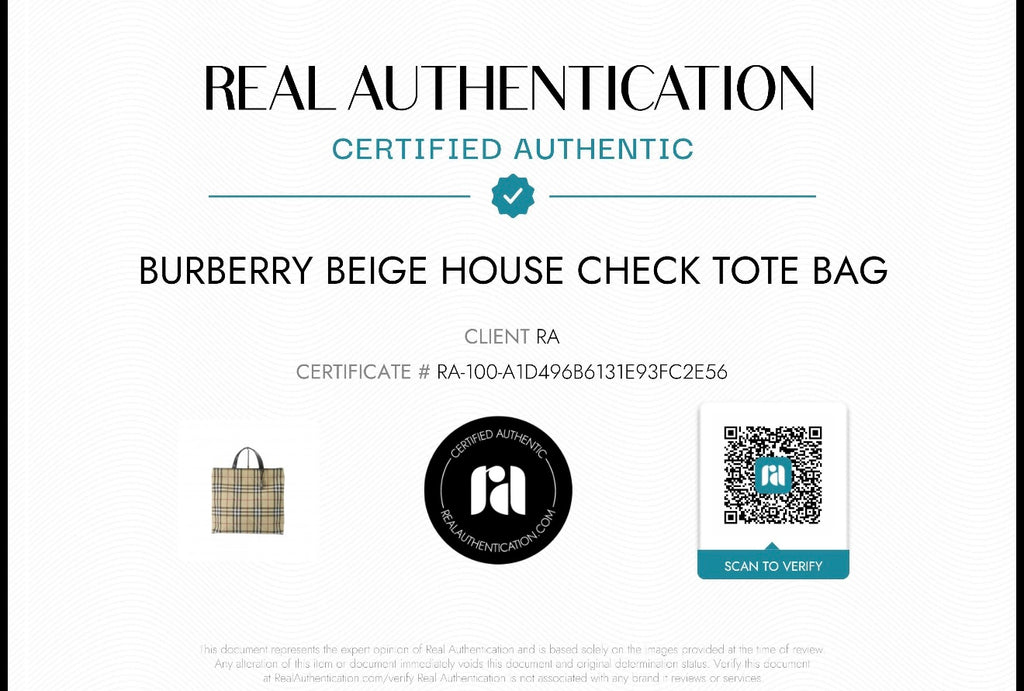 Burberry Beige House Check Tote Bag