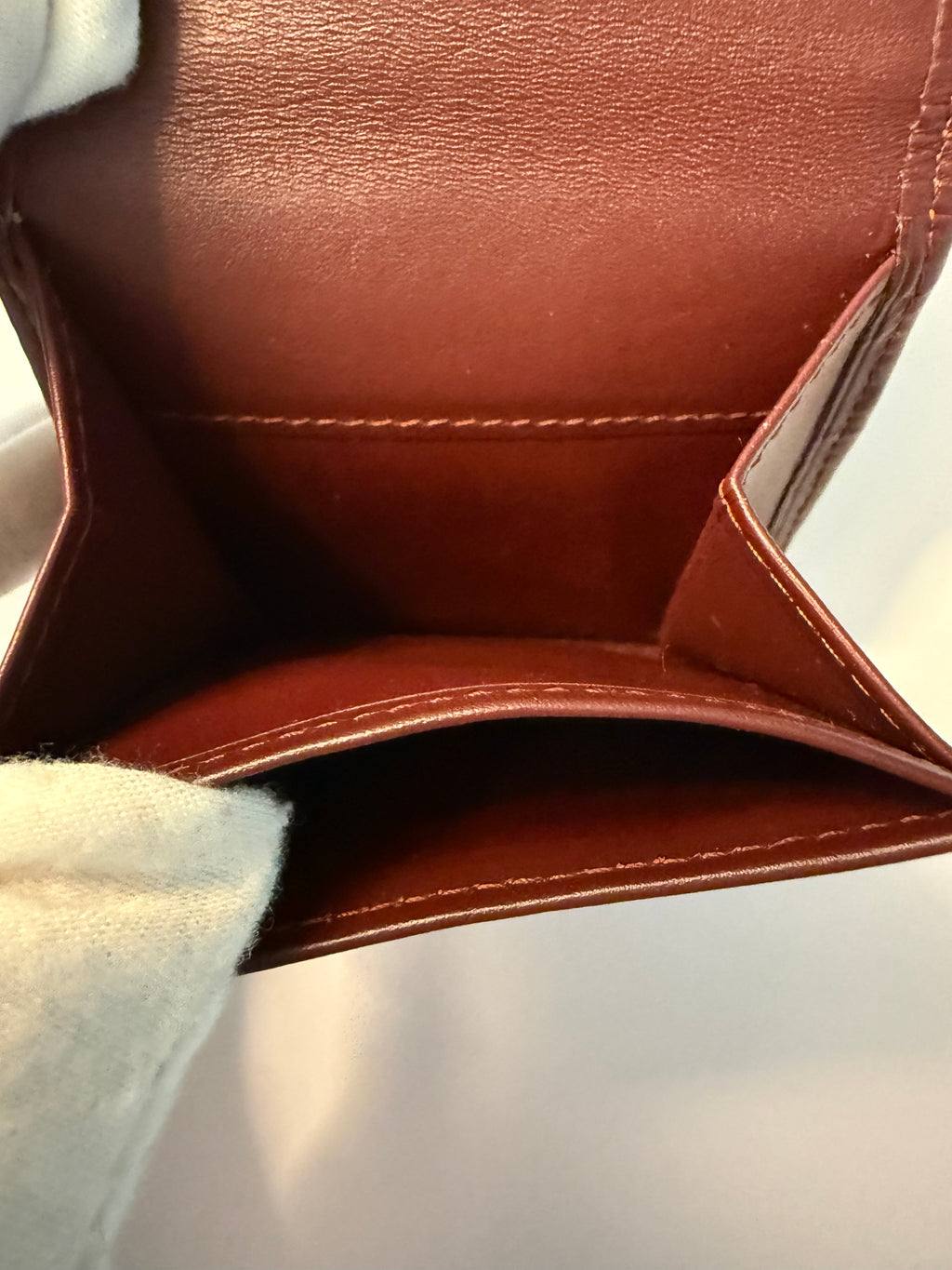 Must de Cartier Vintage Bordeaux Leather Coin Case