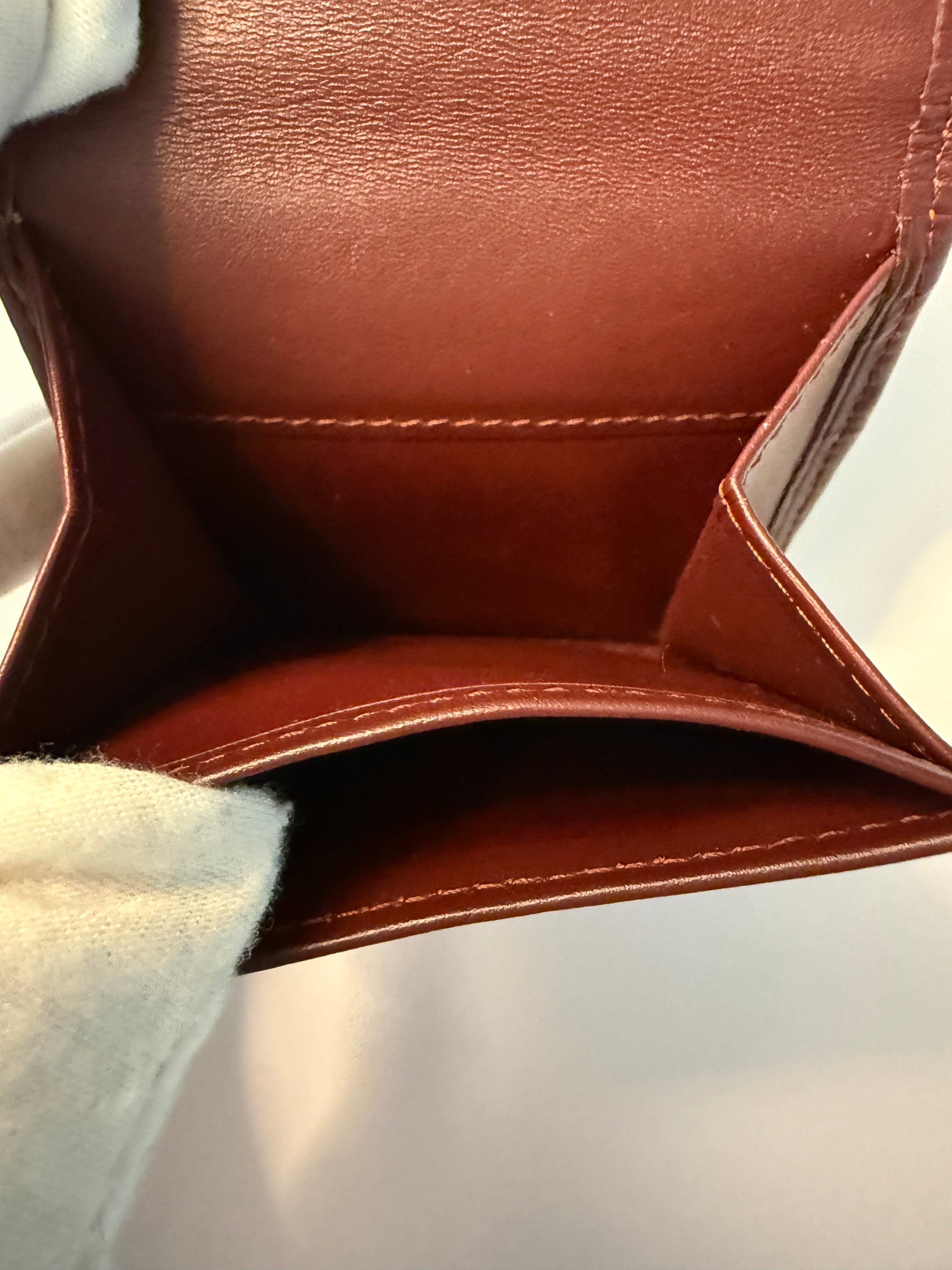 Must de Cartier Vintage Bordeaux Leather Coin Case