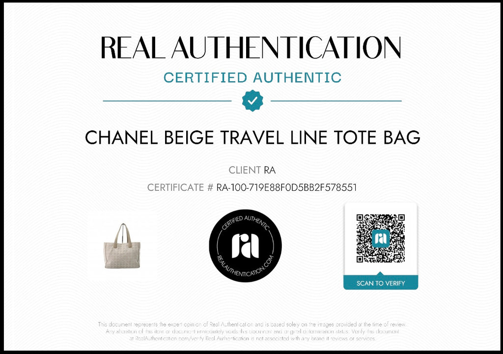 Chanel Travel Line Tote Bag – Beige Nylon Jacquard with Leather Trim