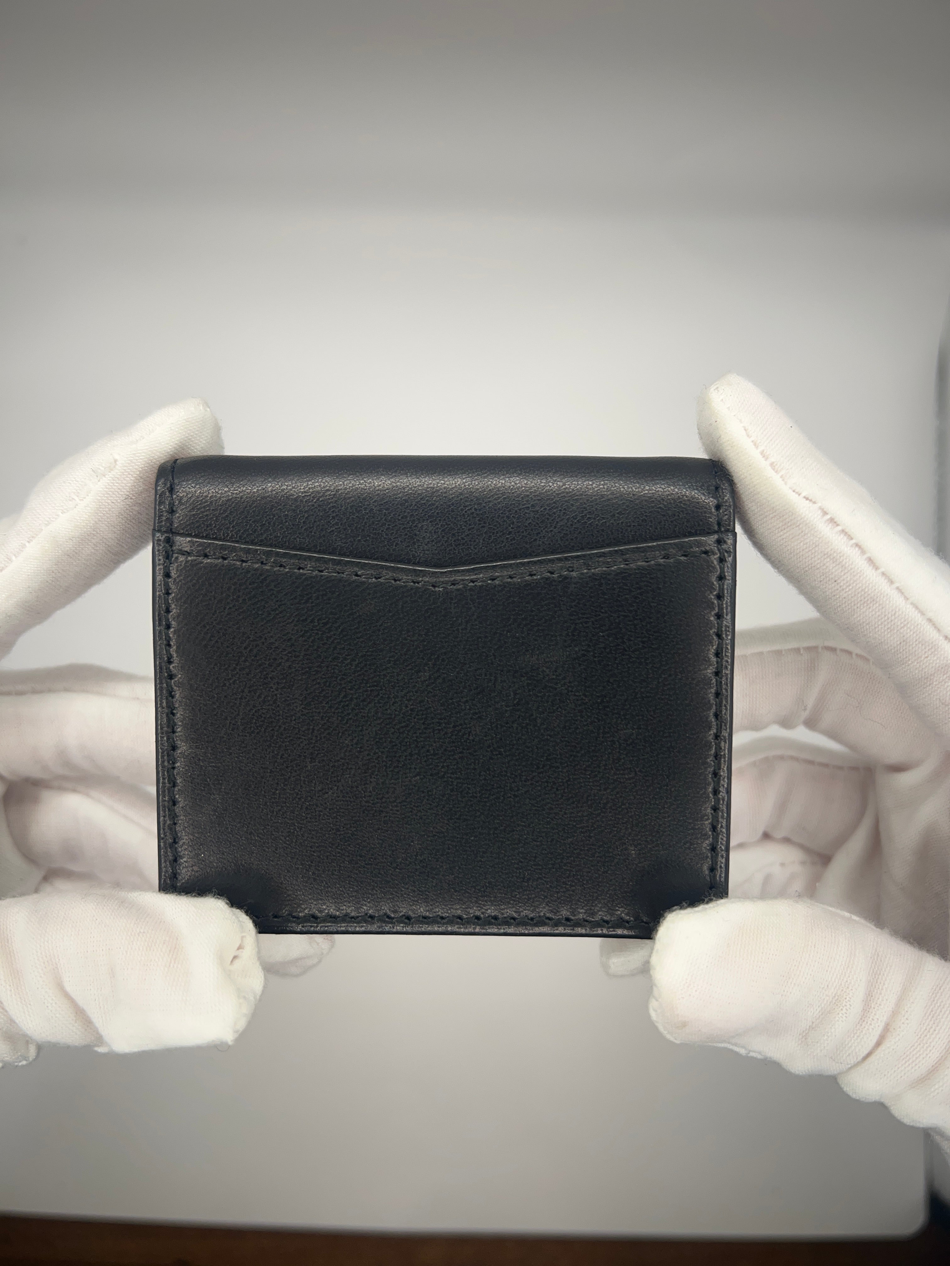 Burberry Black Leather Coin Purse with Box