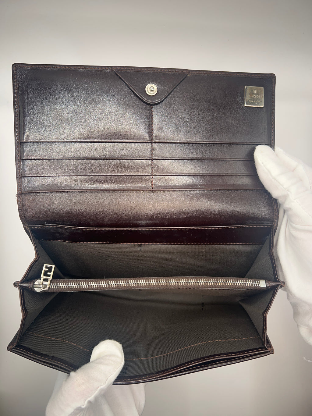 Fendi Zucca Continental Wallet