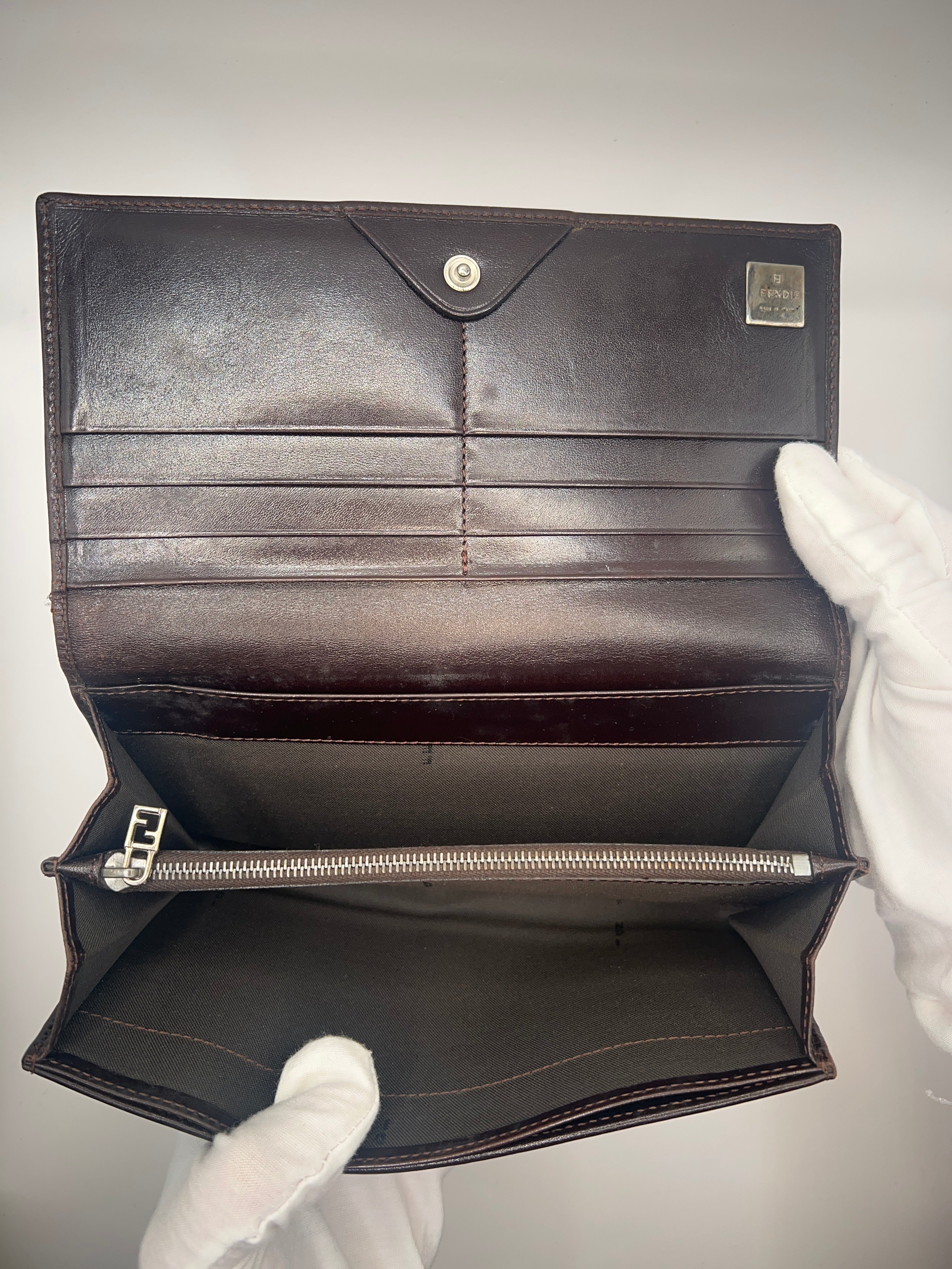 Fendi Zucca Continental Wallet