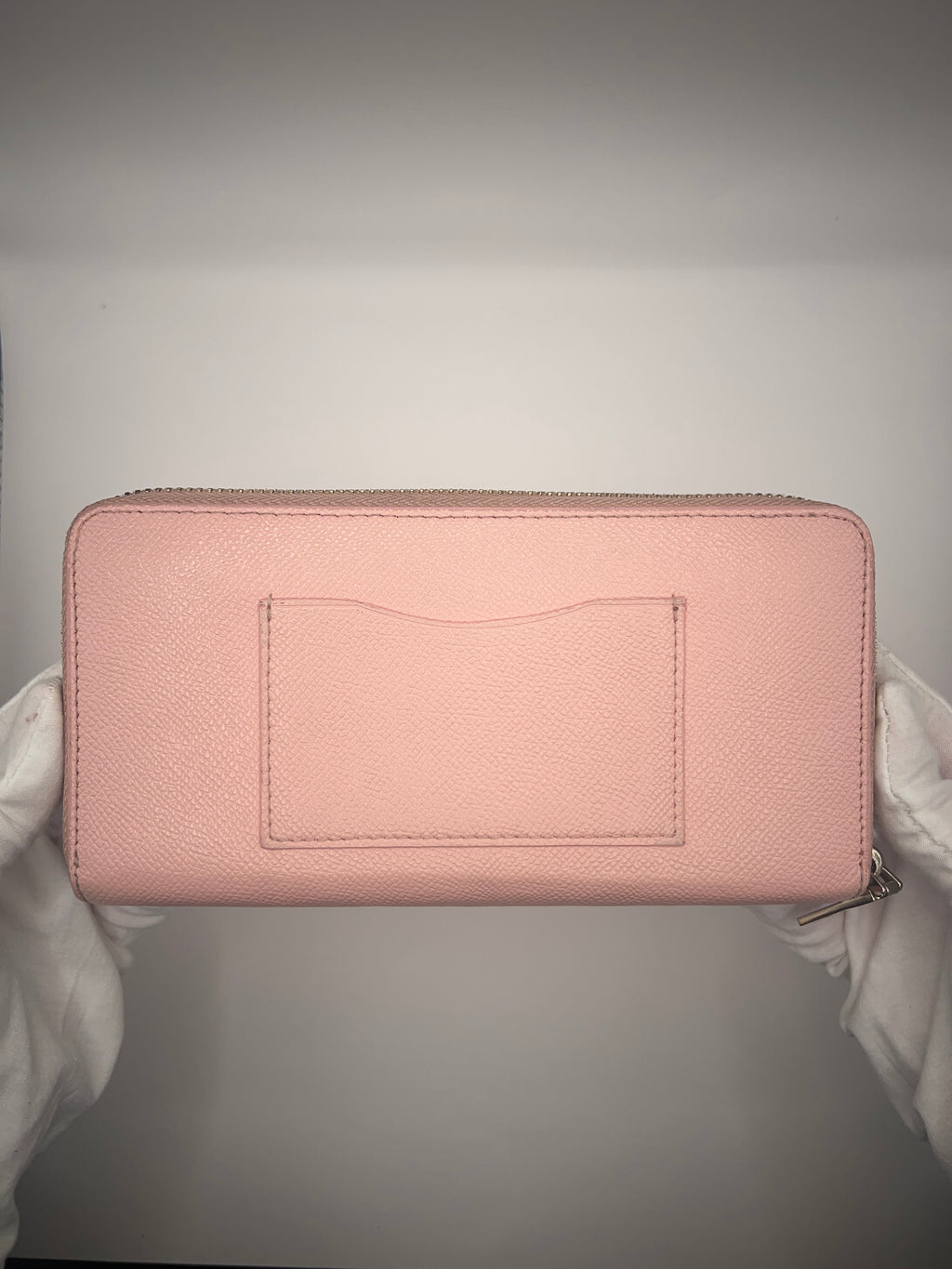 Coach Pink Pebbled Leather Zip Around Wallet