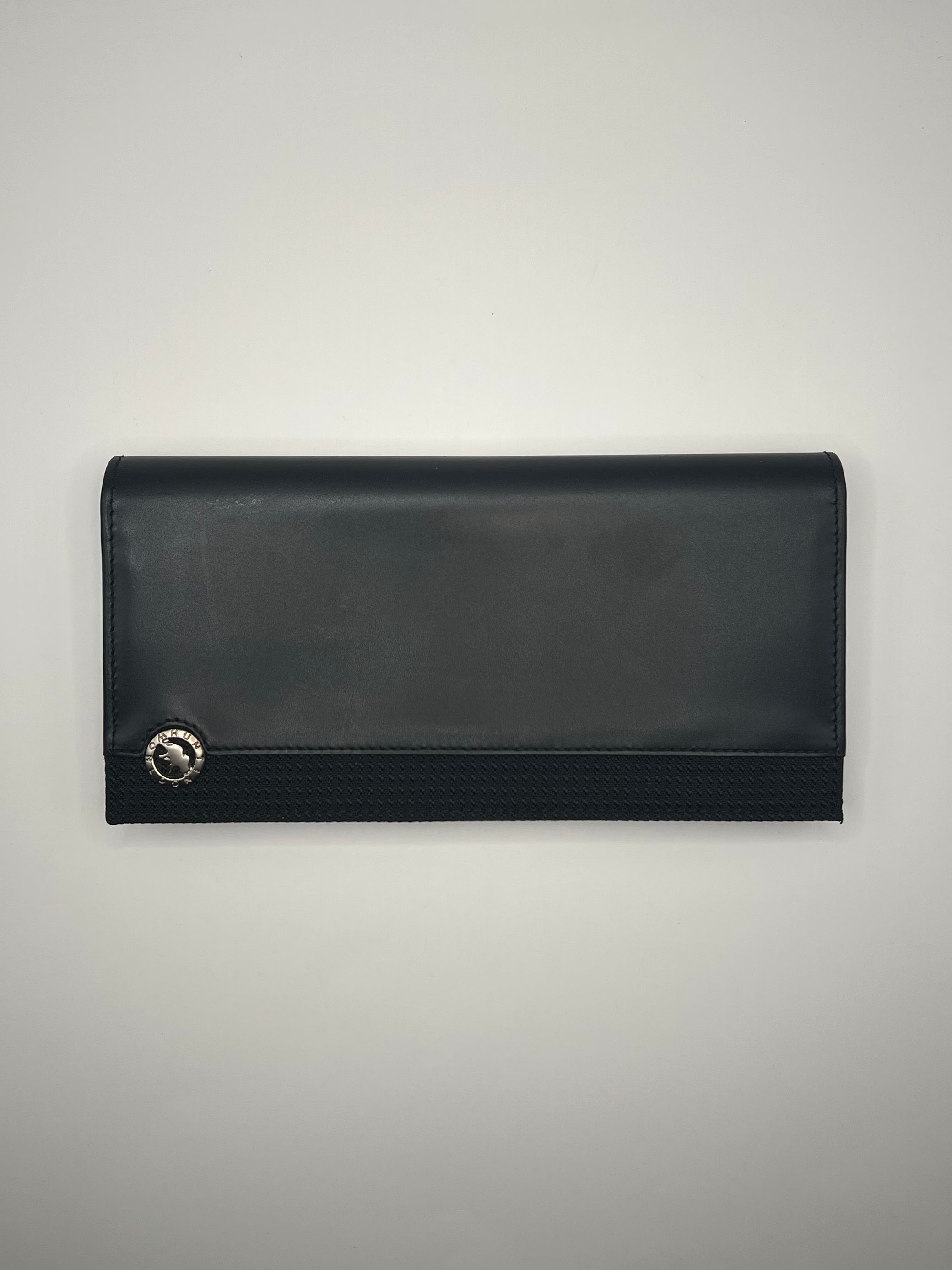Hunting World Black Leather Continental Wallet