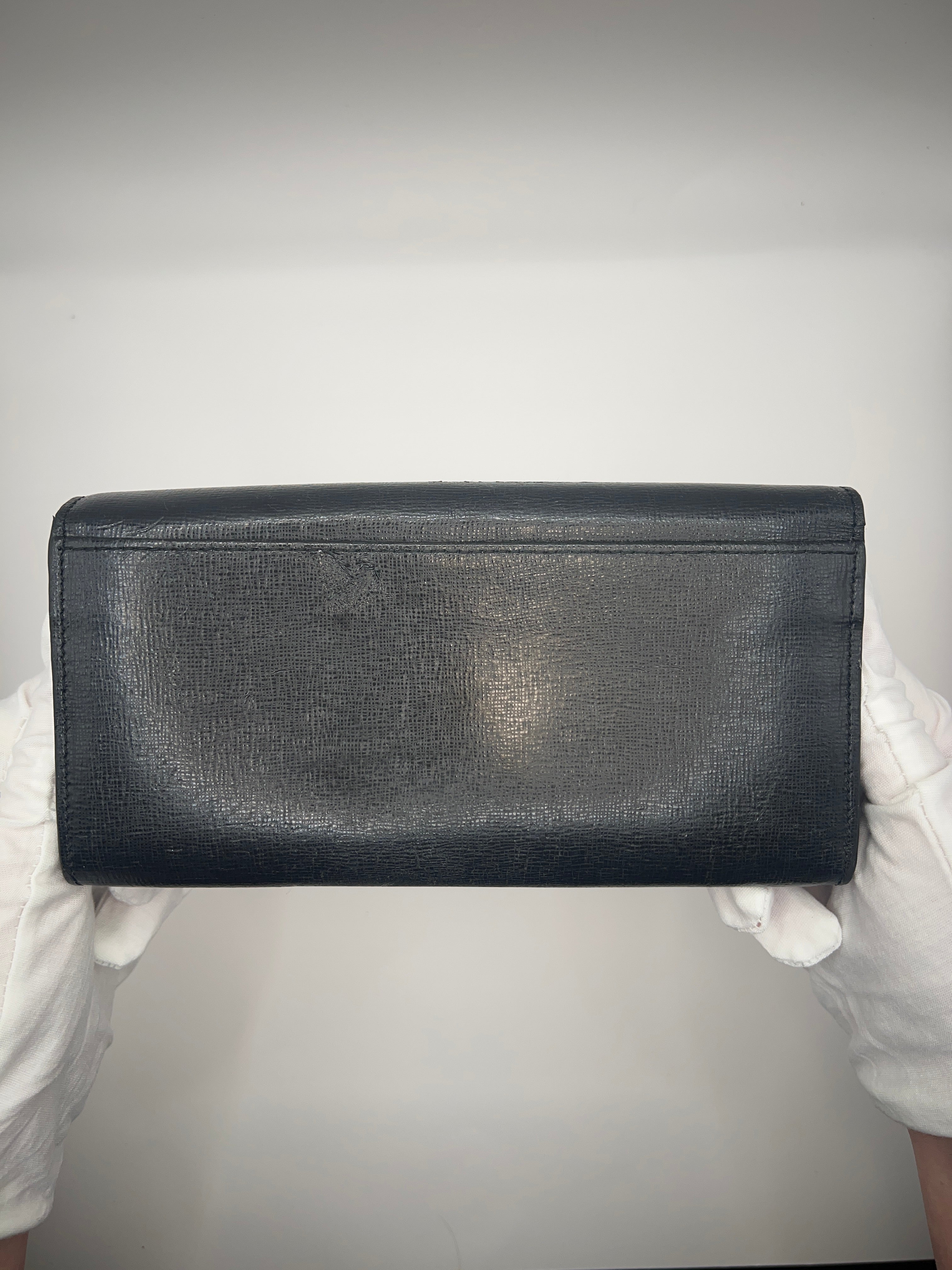 Furla Black Saffiano Leather Continental Wallet