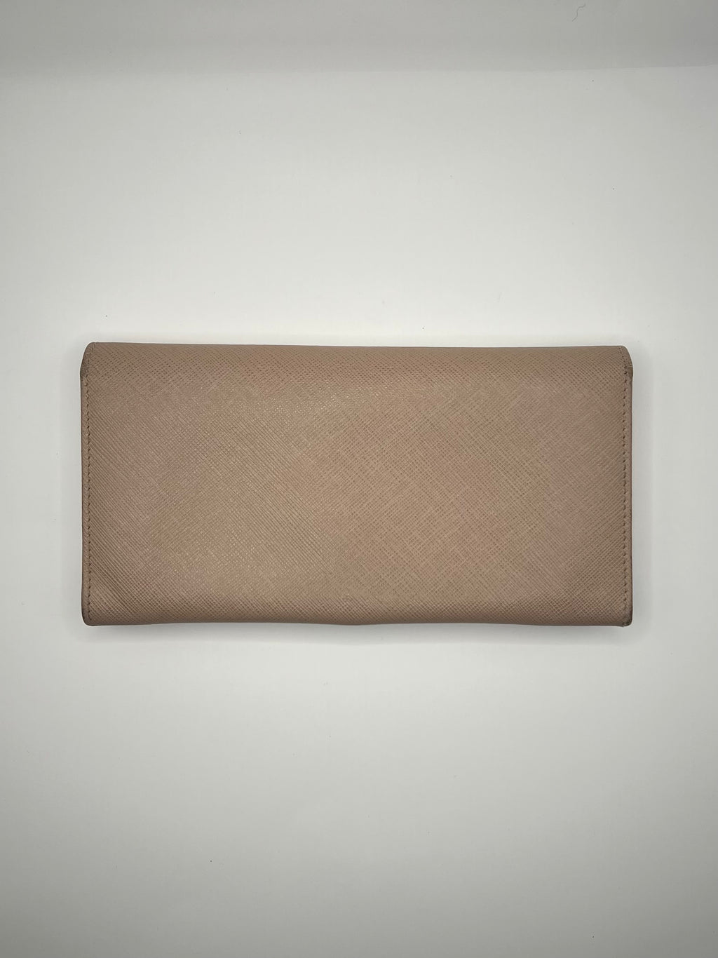 Salvatore Ferragamo Beige Saffiano Leather Gancini Wallet