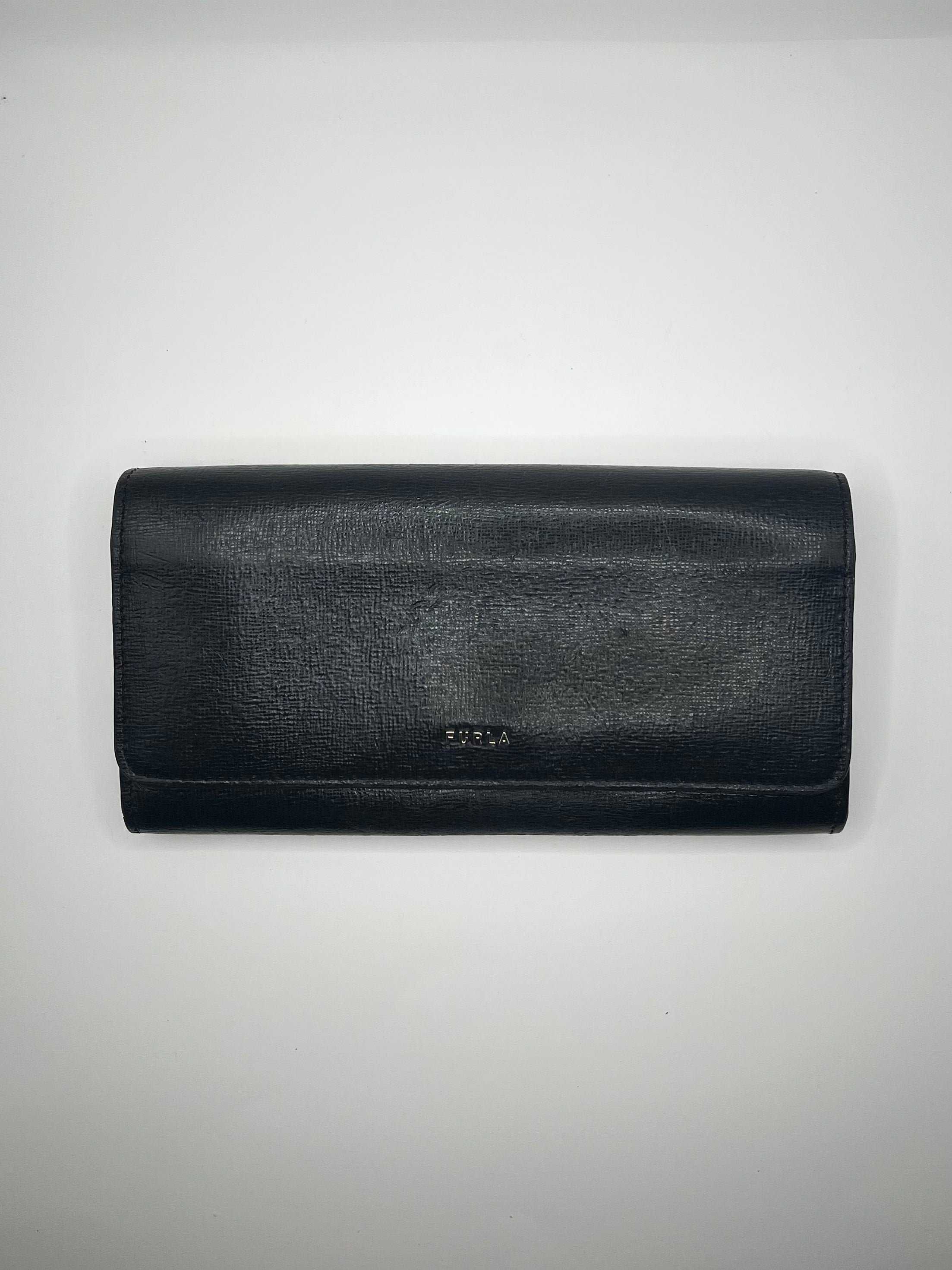 Furla Black Saffiano Leather Continental Wallet