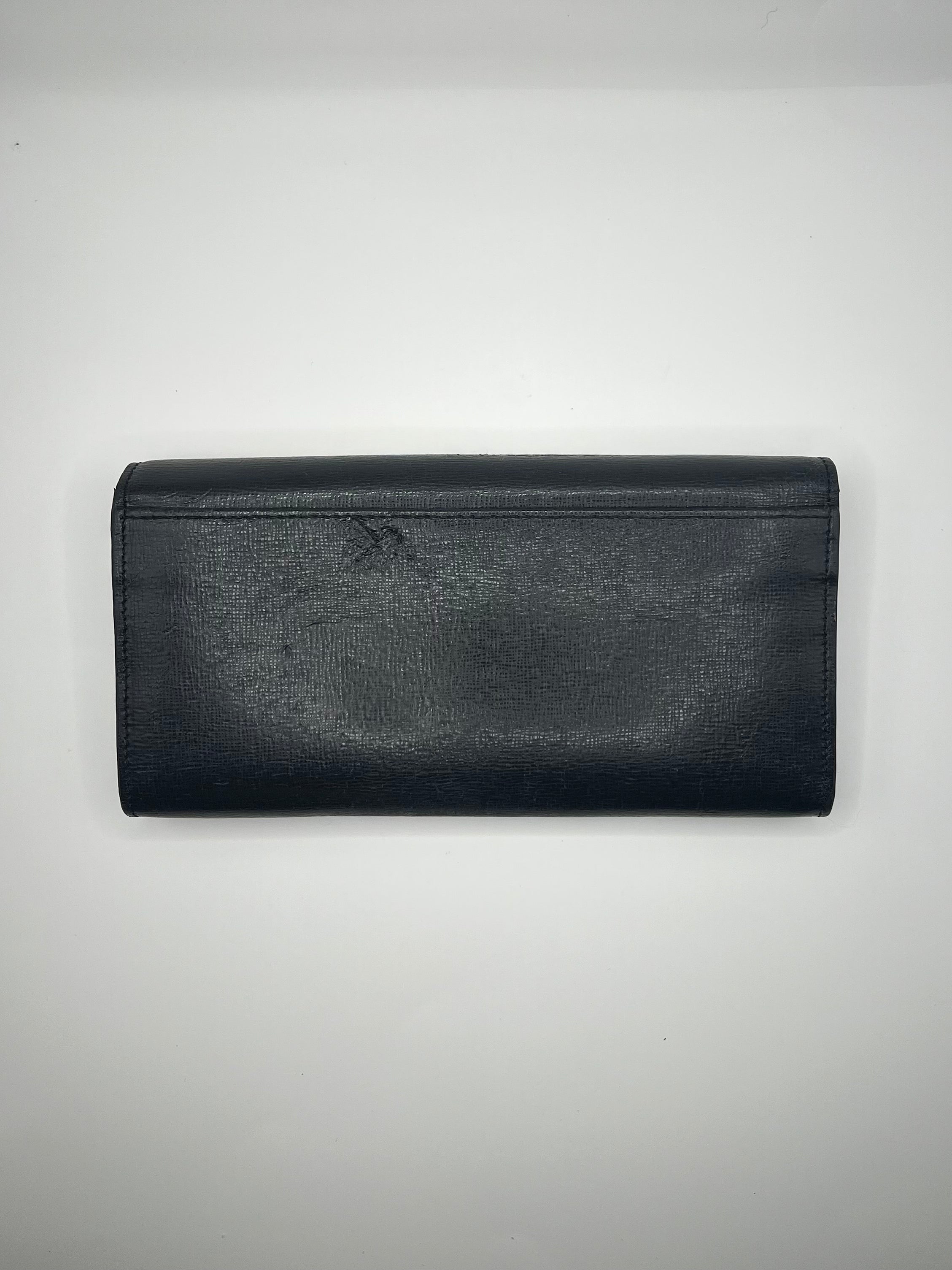Furla Black Saffiano Leather Continental Wallet