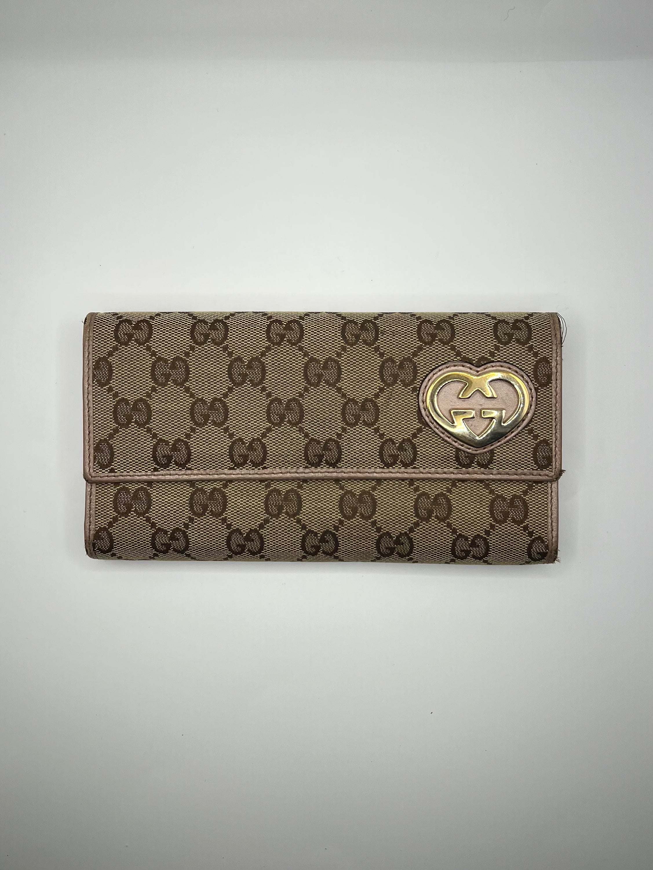 Gucci GG Canvas Heart Continental Wallet
