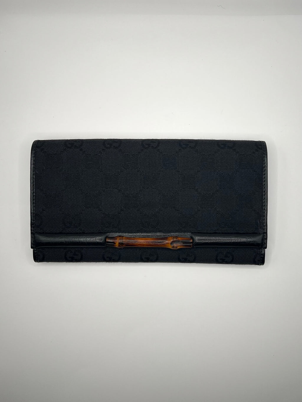 Gucci GG Canvas Bamboo Bar Wallet