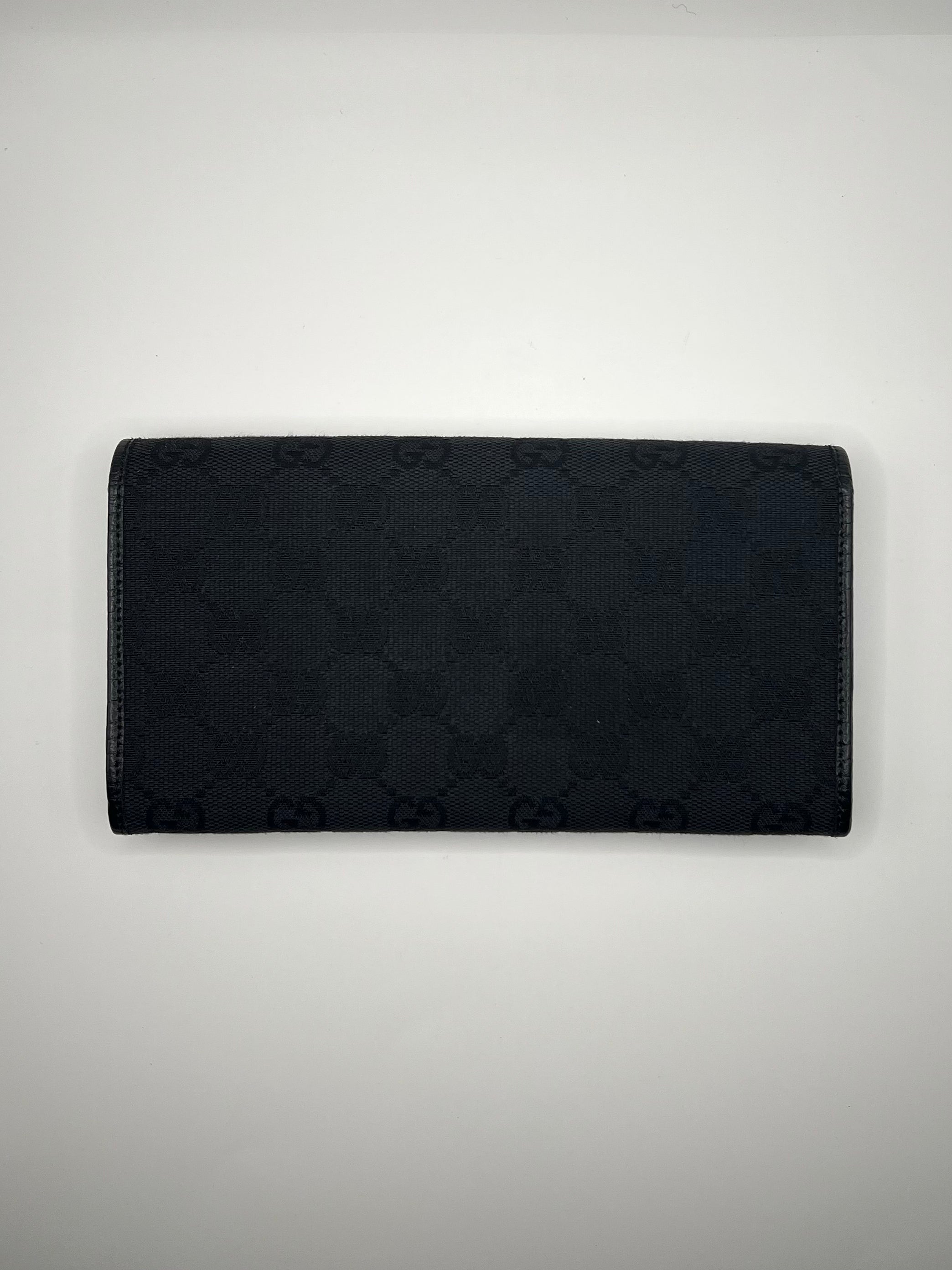 Gucci GG Canvas Bamboo Bar Wallet
