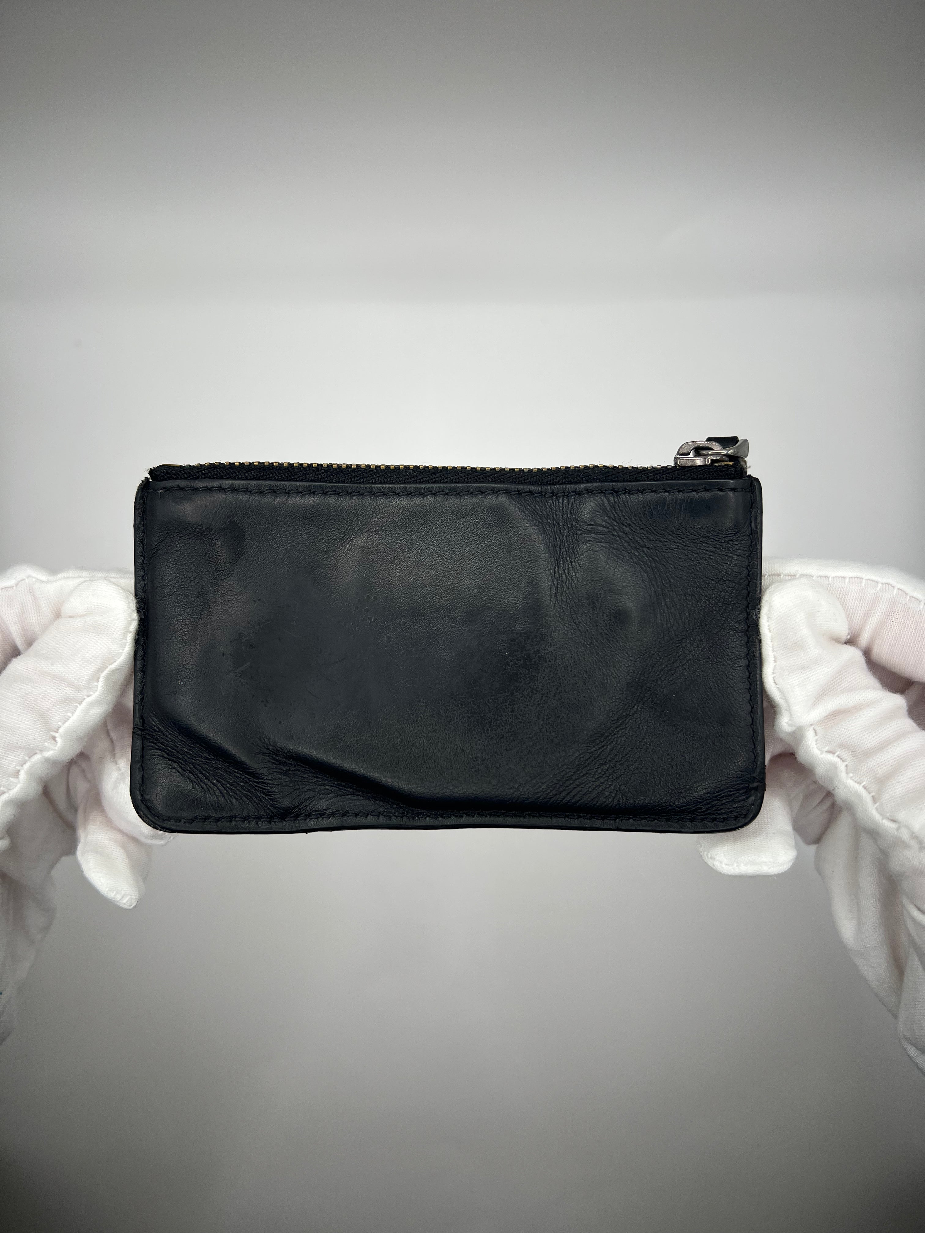 BVLGARI Black Textured Leather Key Pouch