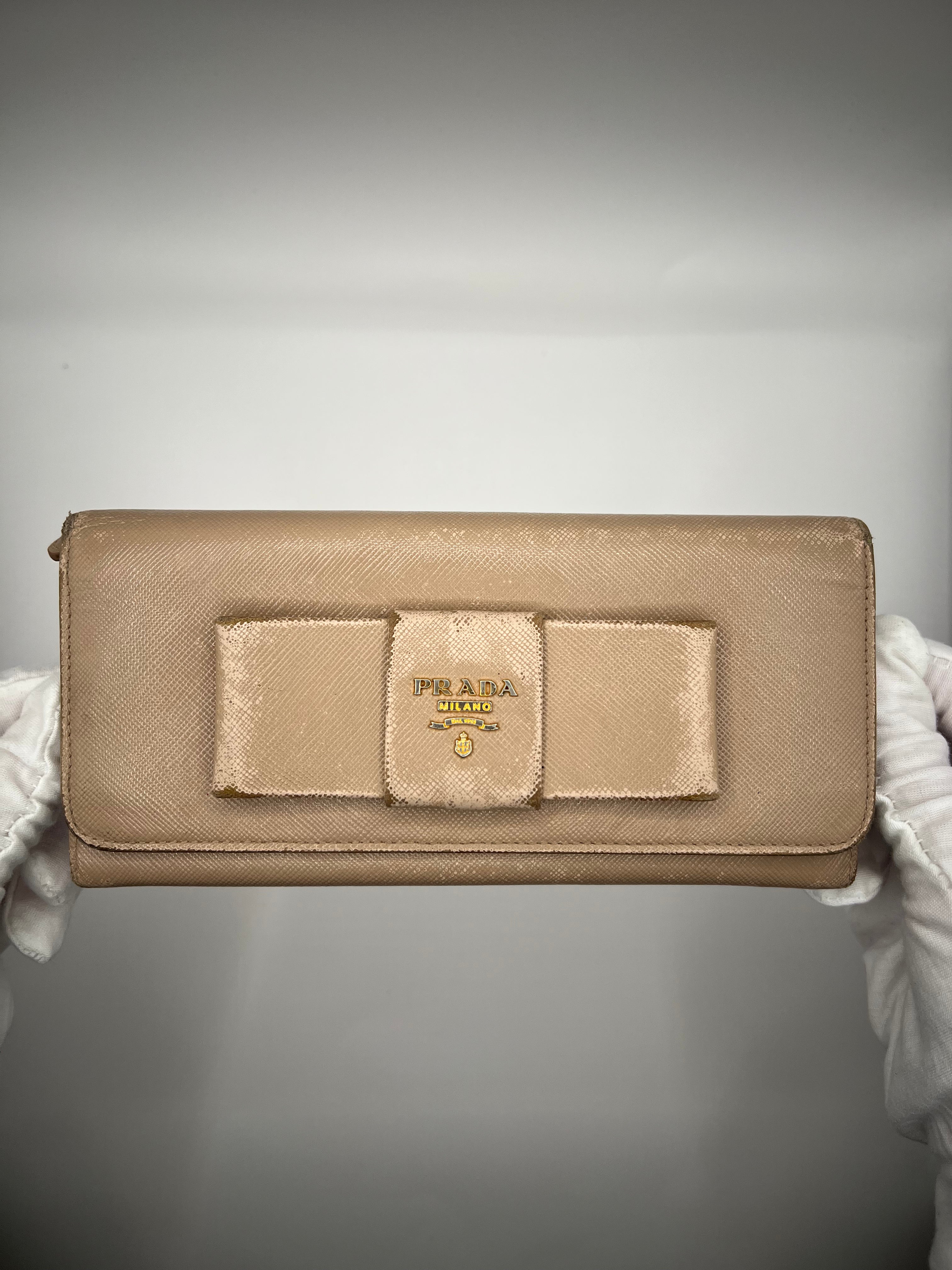 Prada Saffiano Bow Wallet