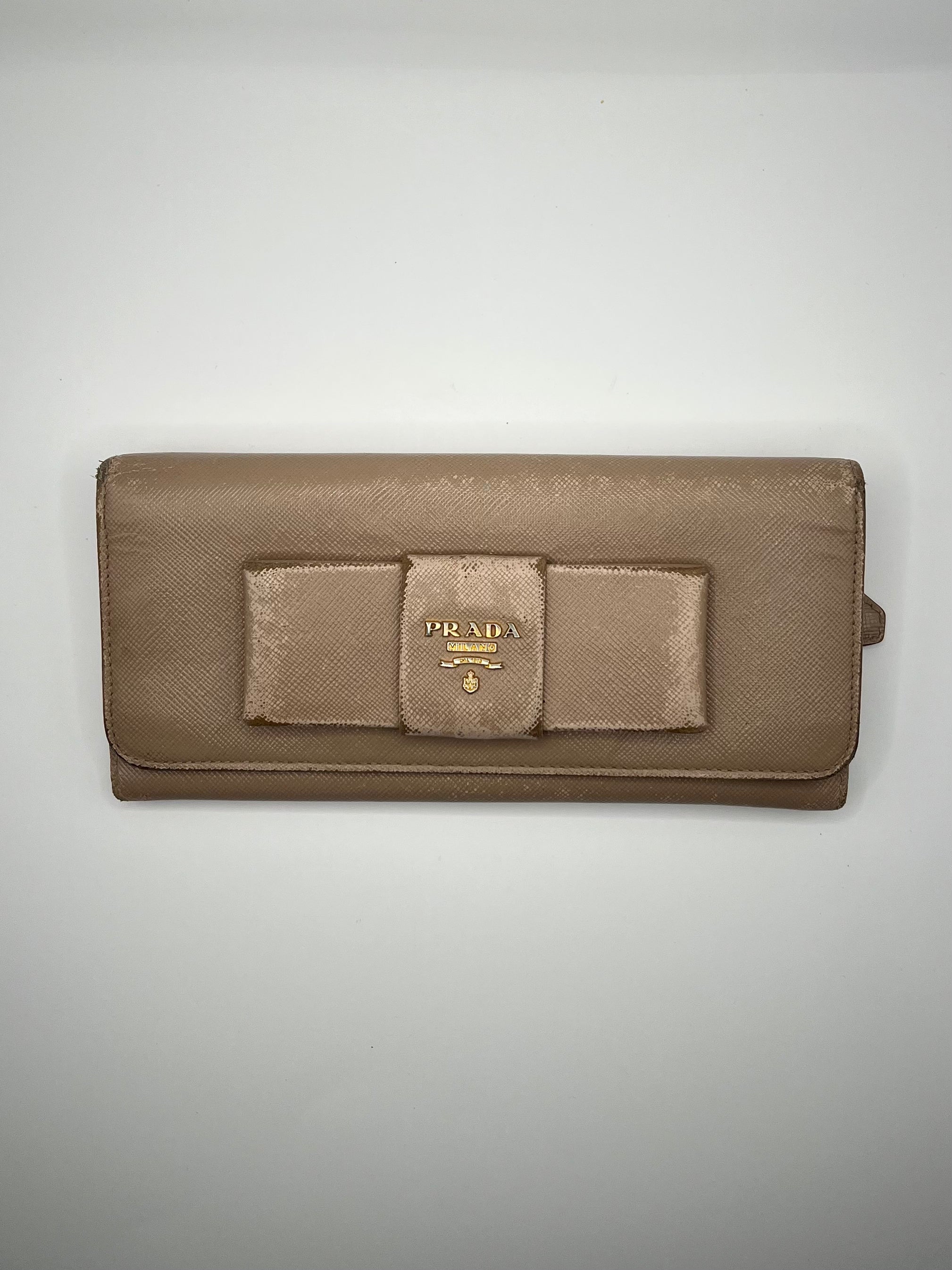 Prada Saffiano Bow Wallet