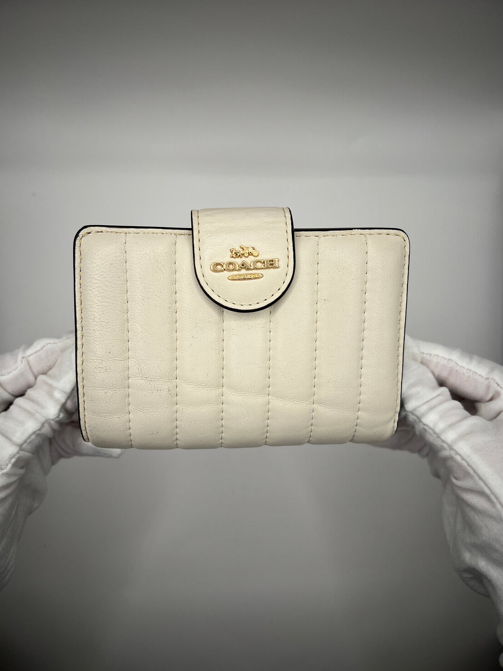Coach Quilted Puffer Compact Wallet