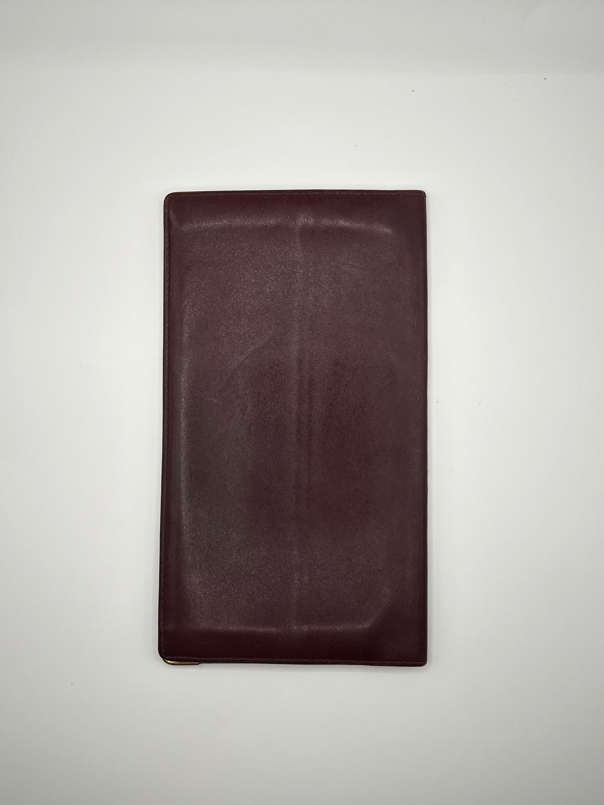 Cartier Burgundy Leather Card/Passport Holder