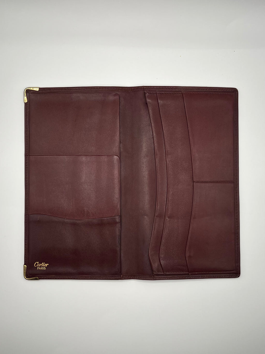 Cartier Burgundy Leather Card/Passport Holder