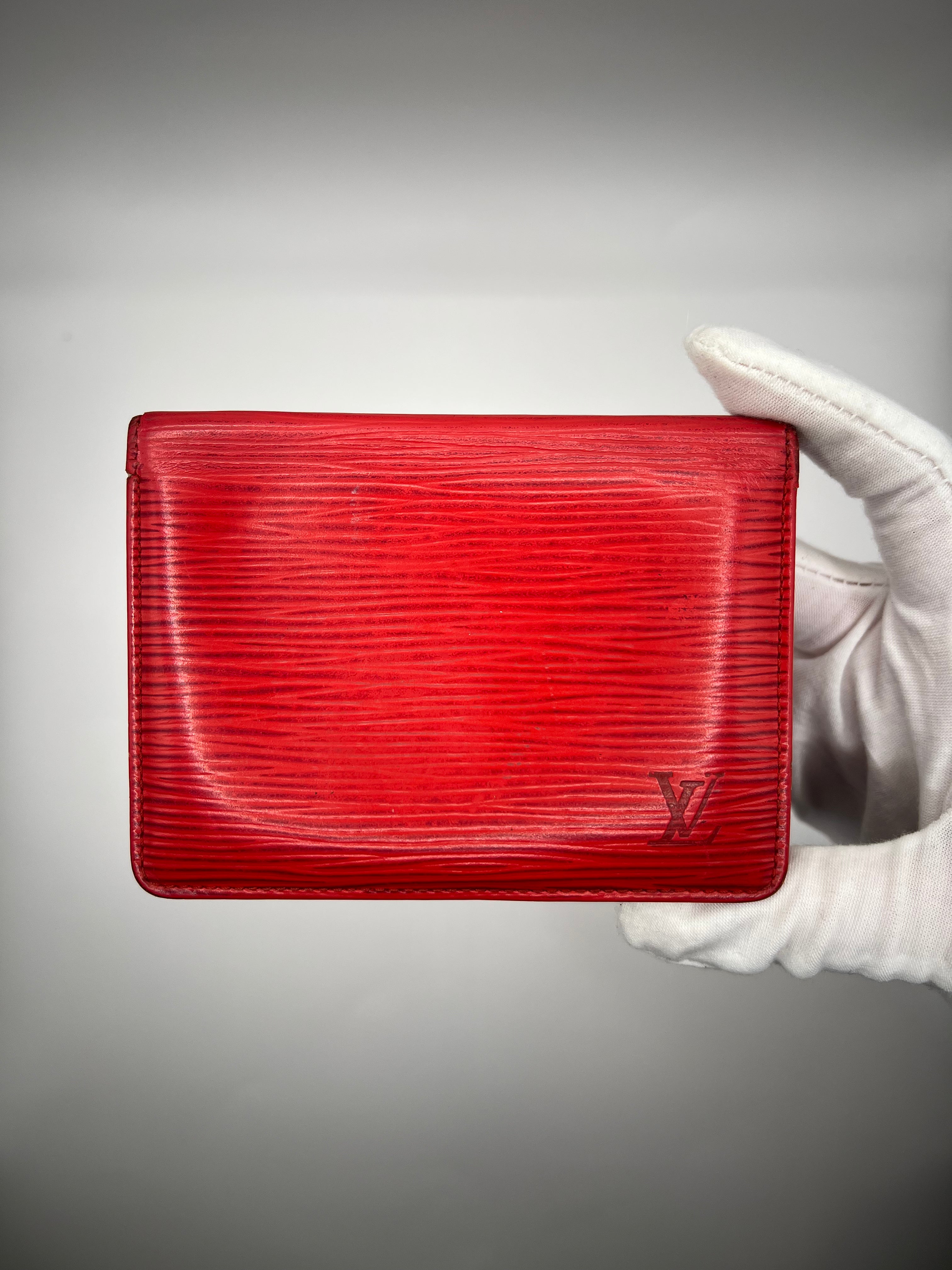 Louis Vuitton Red Epi Leather Card Holder