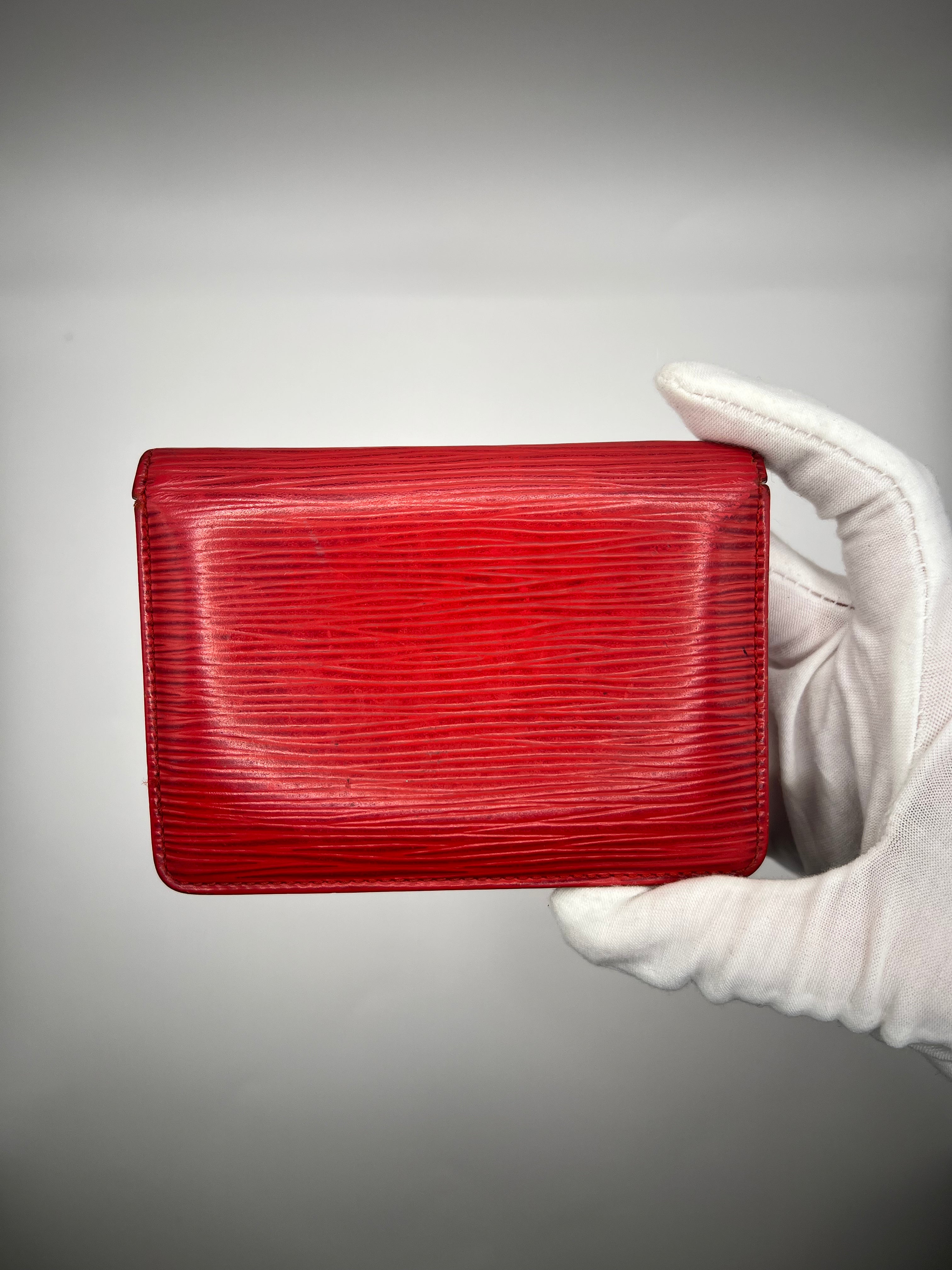 Louis Vuitton Red Epi Leather Card Holder