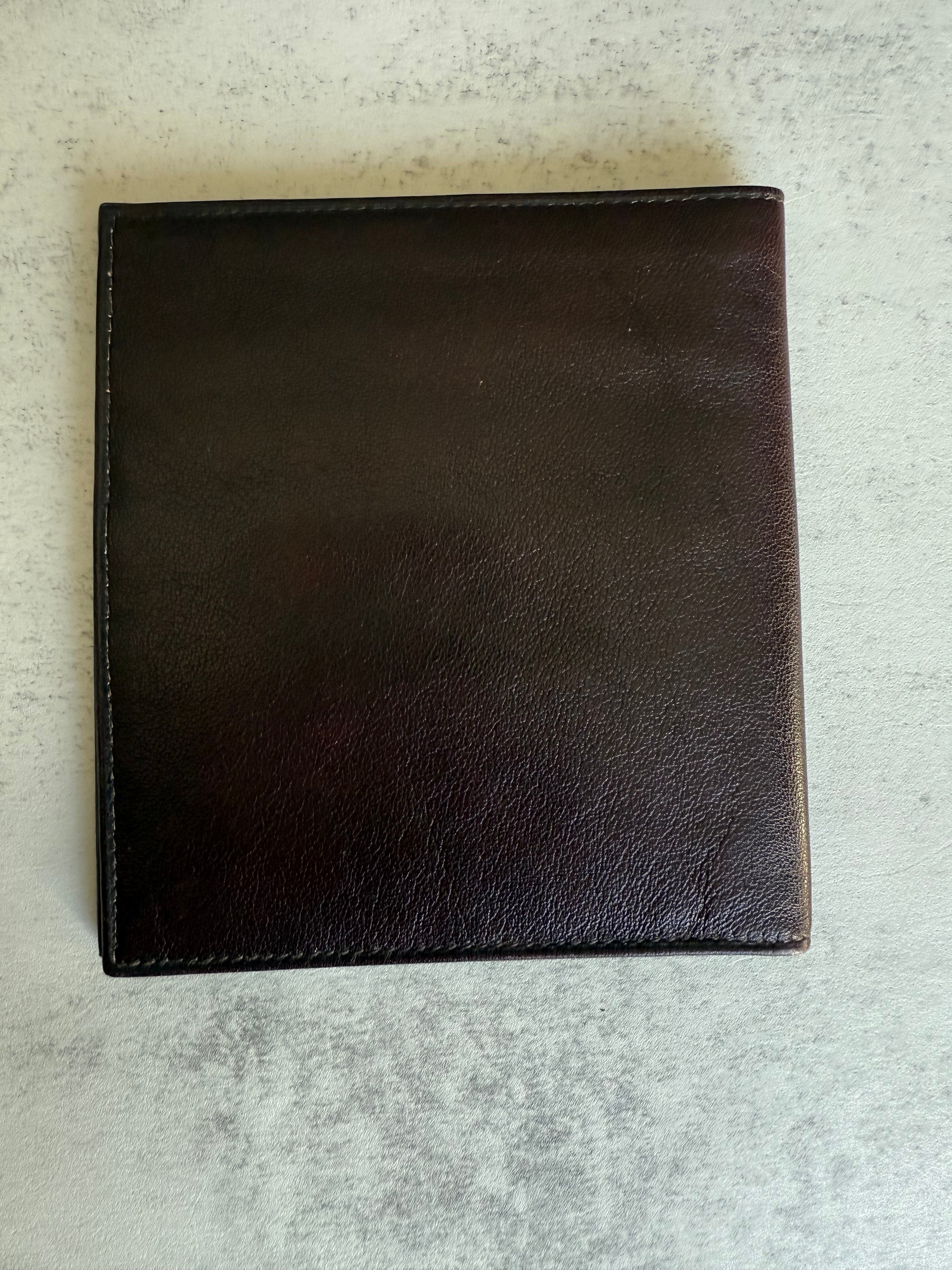 CÉLINE Carriage Logo Bifold Wallet – Brown Leather