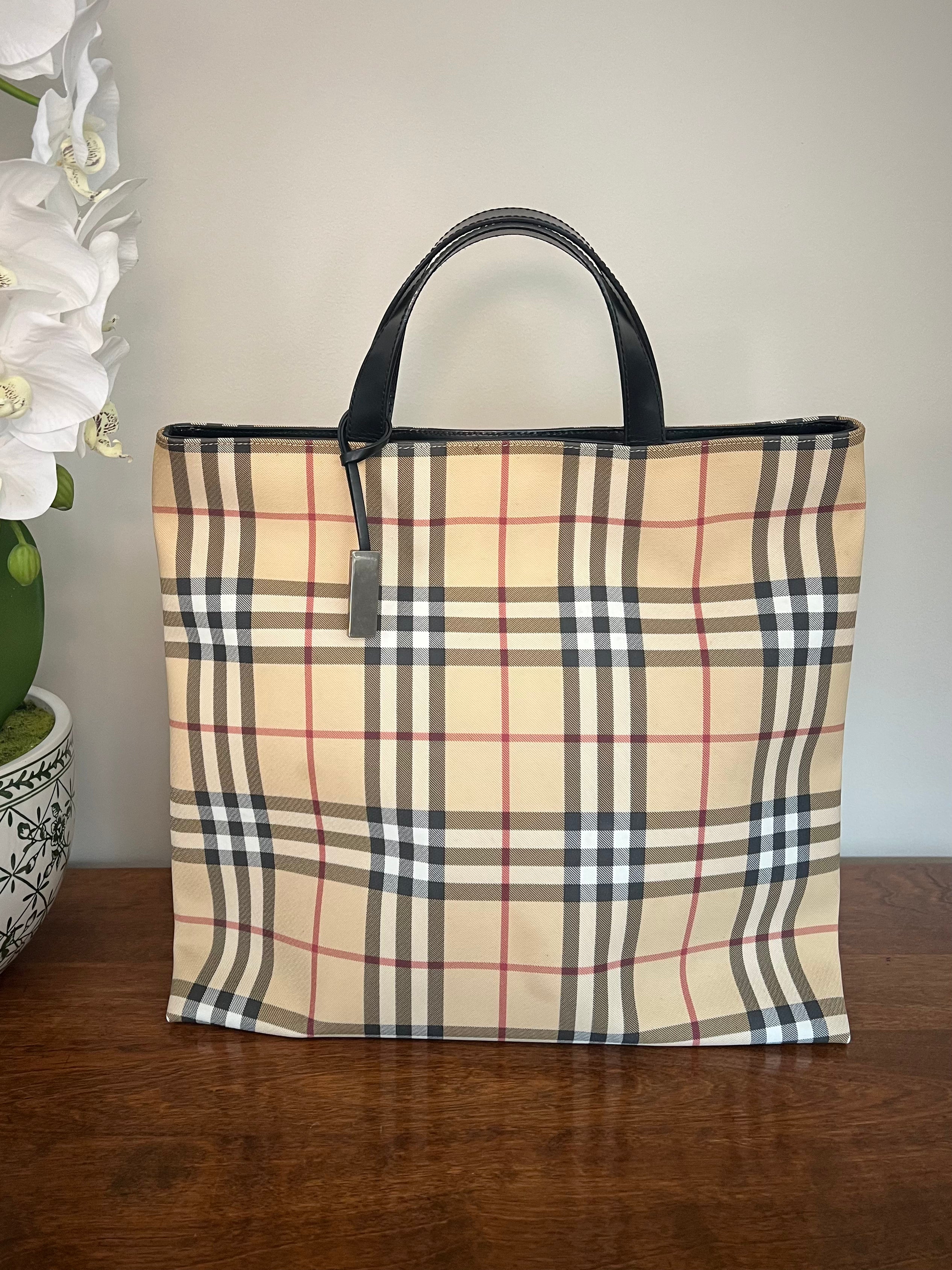 Burberry Beige House Check Tote Bag