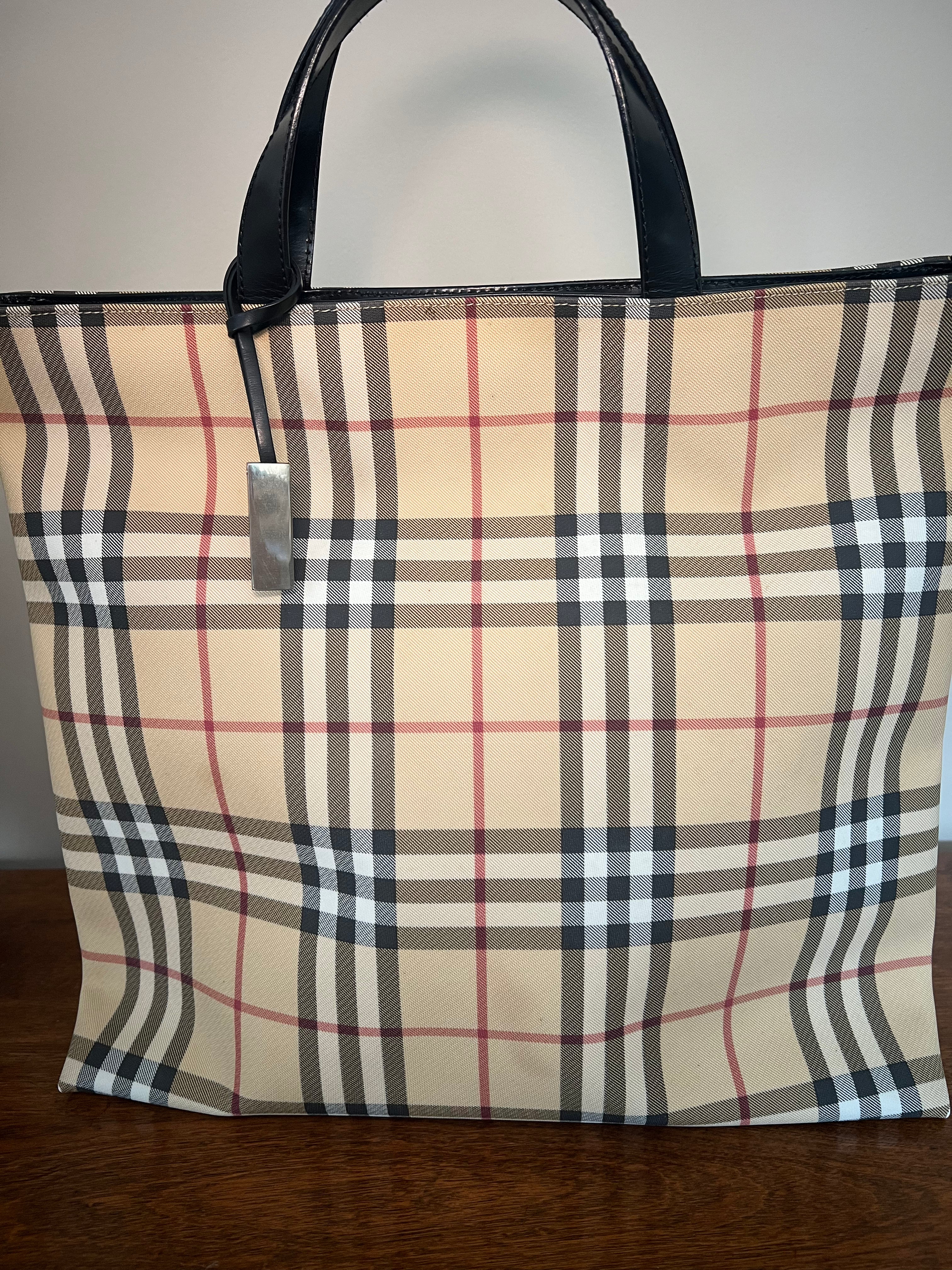 Burberry Beige House Check Tote Bag