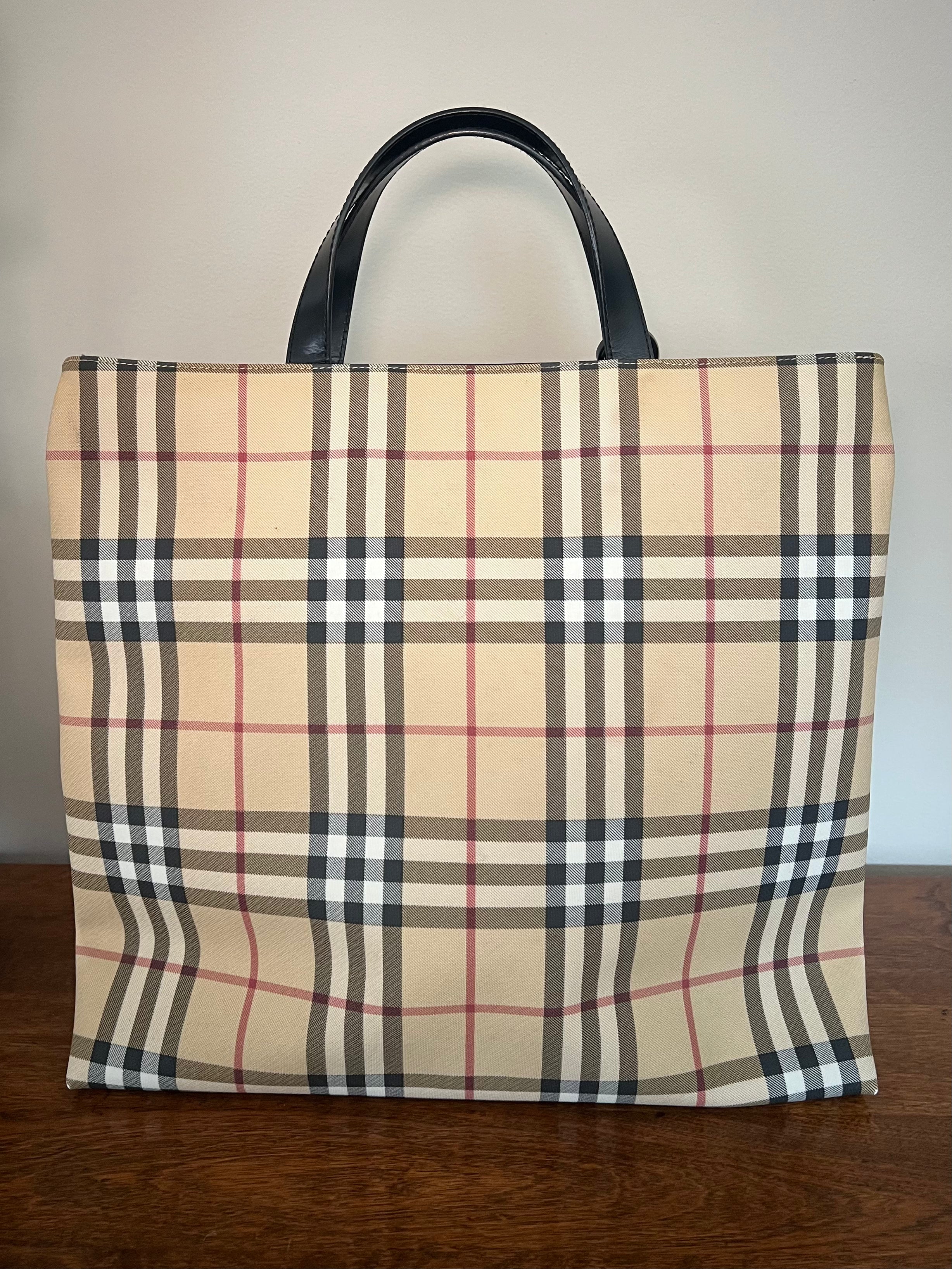 Burberry Beige House Check Tote Bag