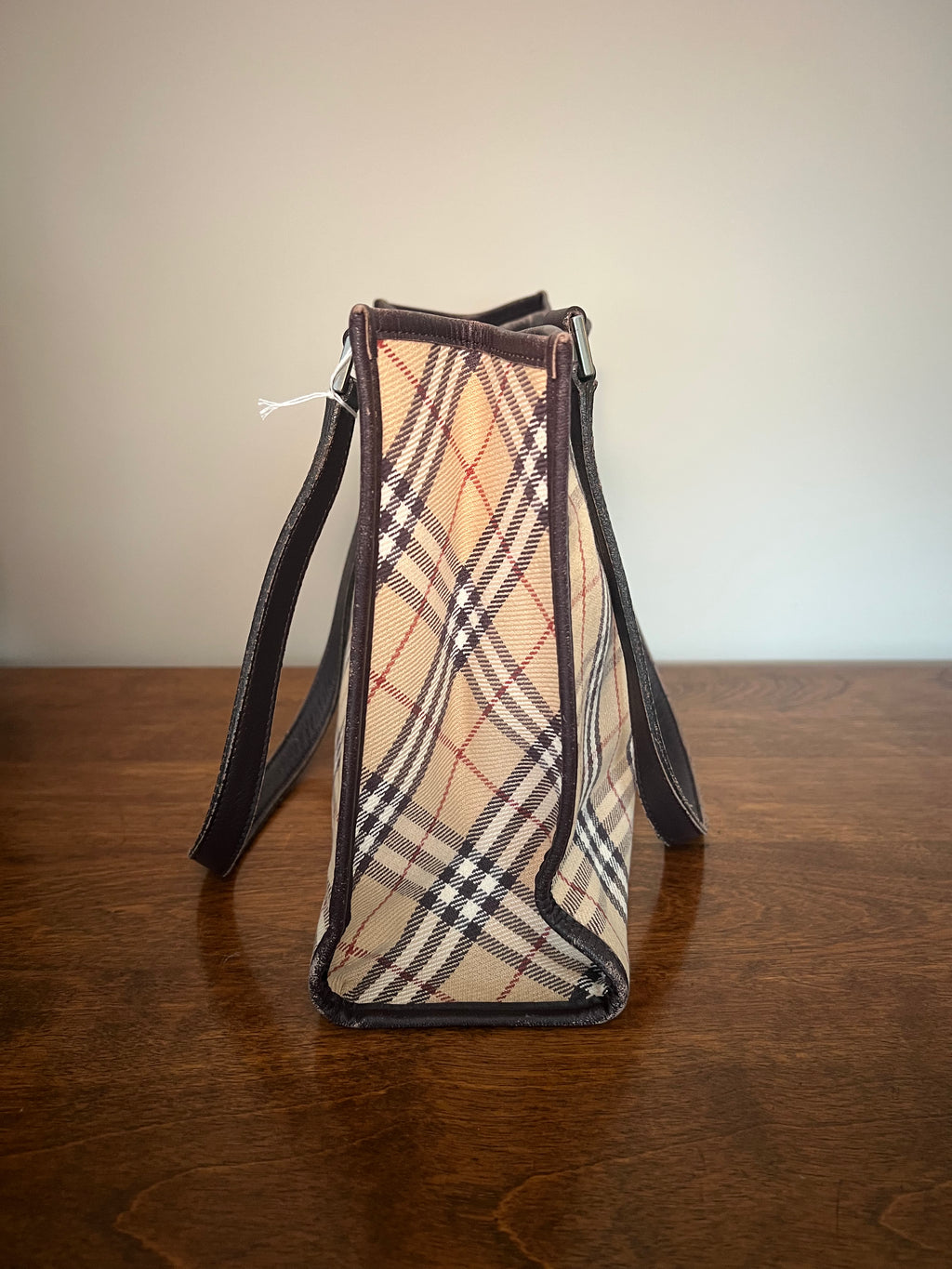 Burberry Vintage Nova Check Woven Canvas Tote