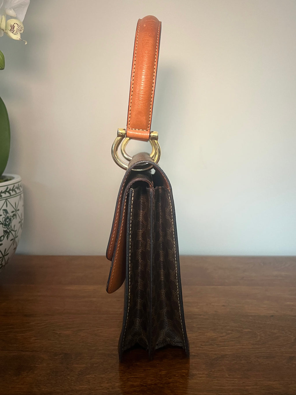 Vintage Céline Macadam D-Ring Flap Bag