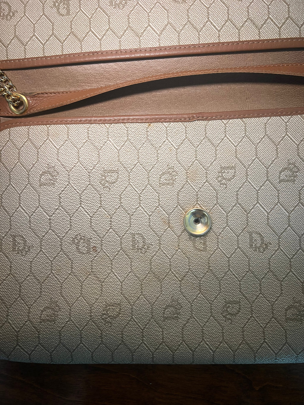 Vintage Christian Dior Honeycomb Crossbody Clutch