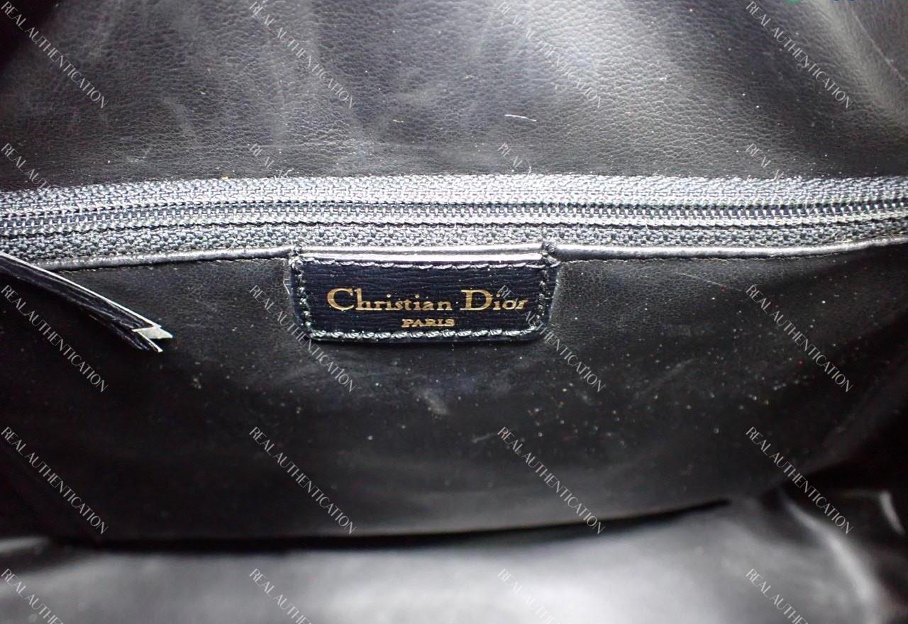 Christian Dior Paris Black Leather Top Handle Bag