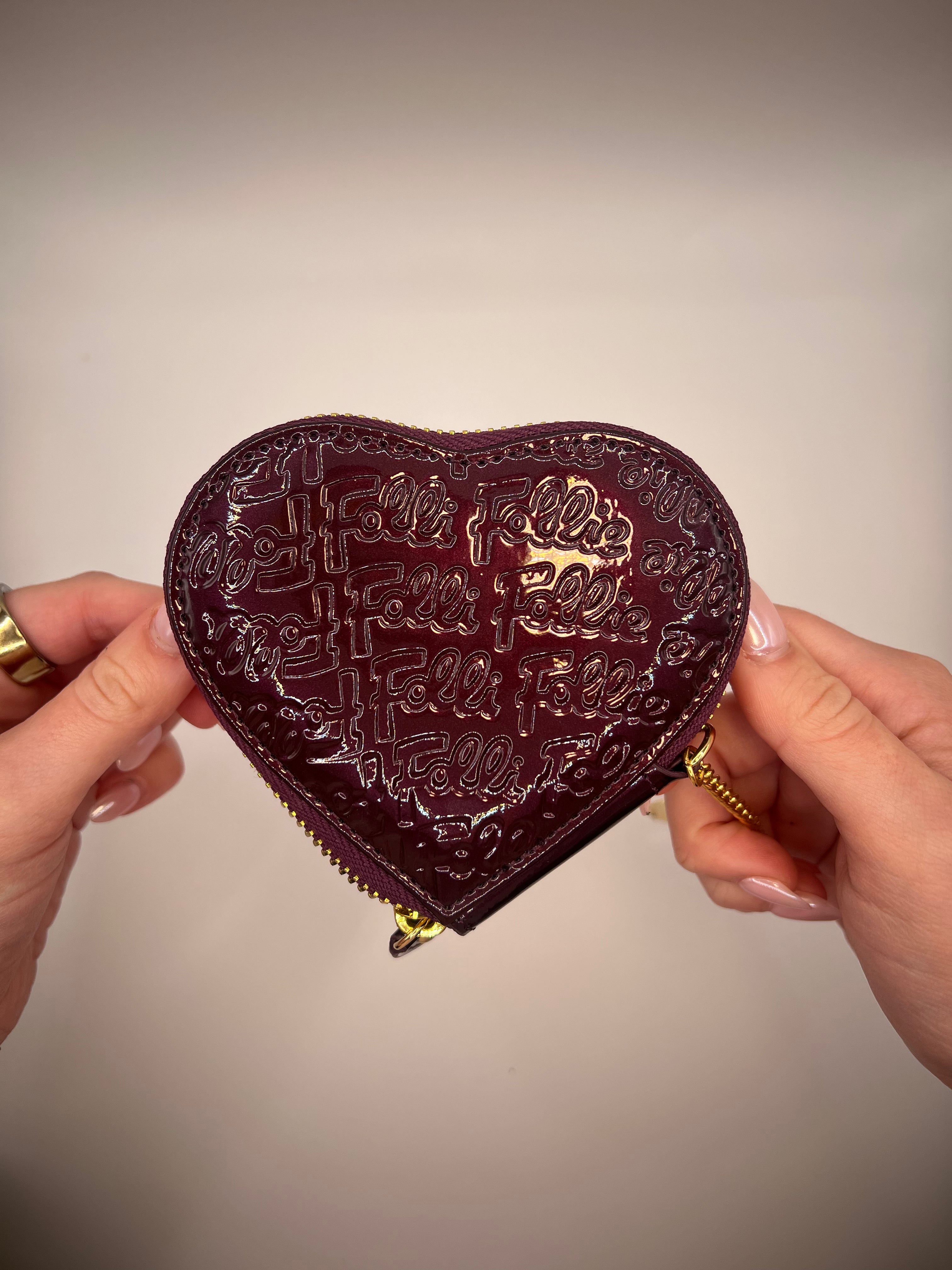 Folli Follie Heart Patent Coin Purse