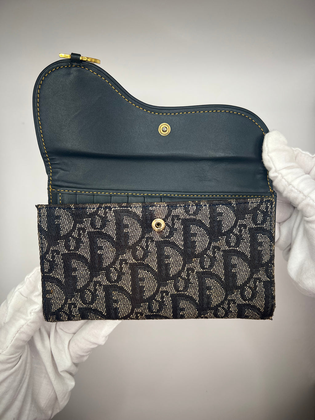 Christian Dior Oblique Saddle Long Wallet