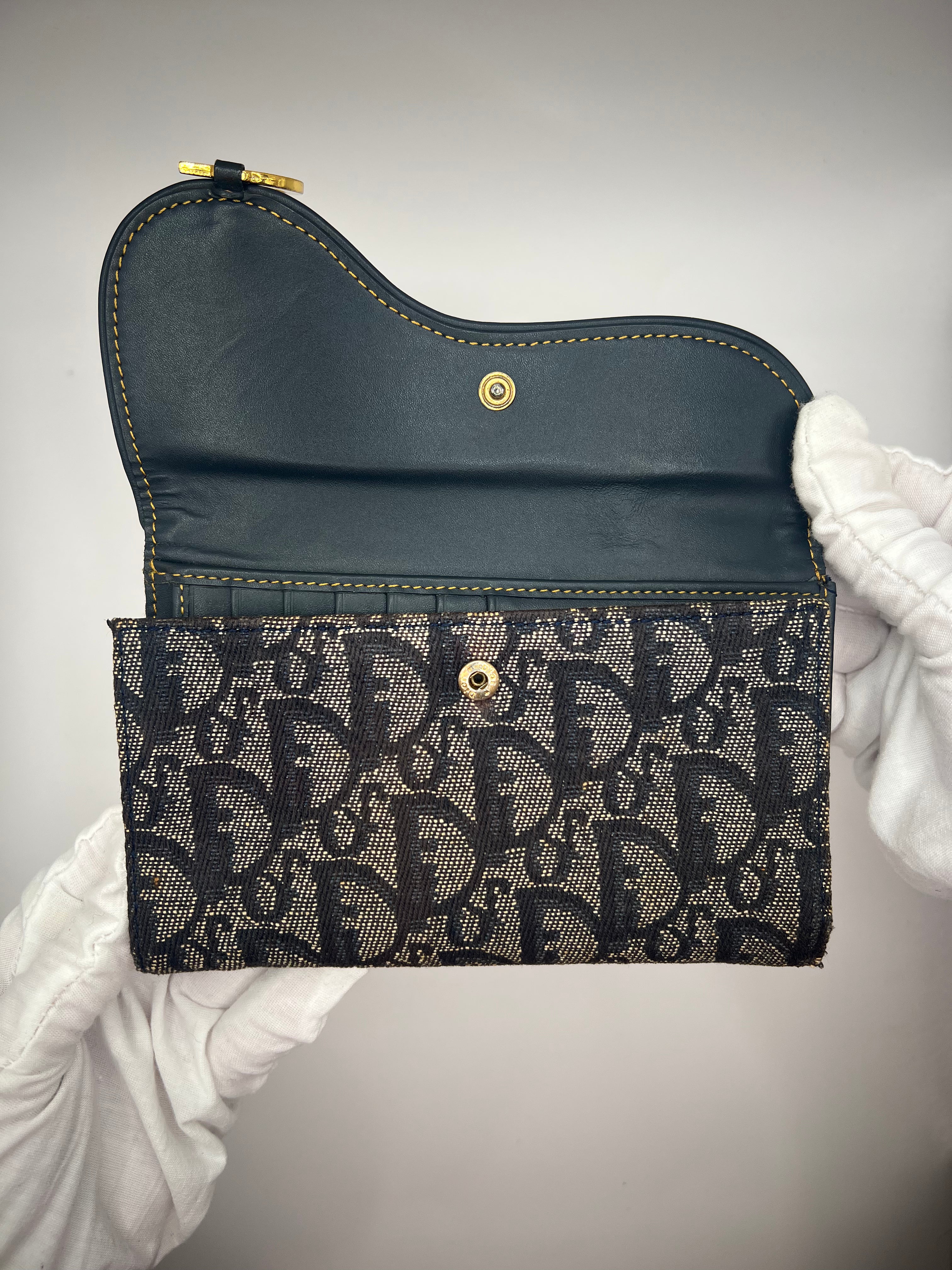 Christian Dior Oblique Saddle Long Wallet