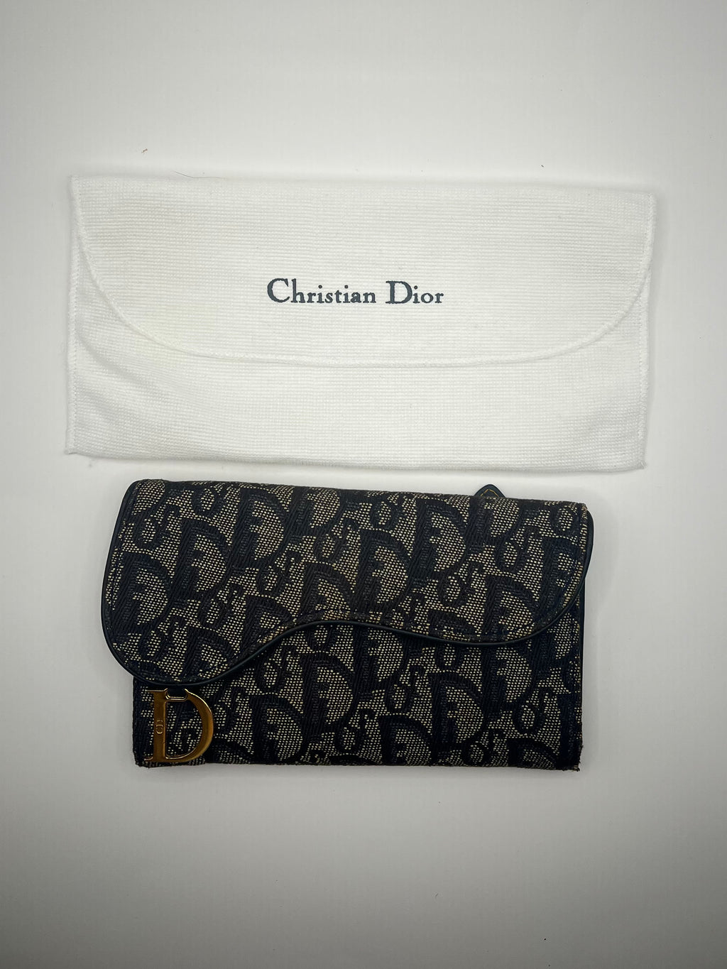 Christian Dior Oblique Saddle Long Wallet